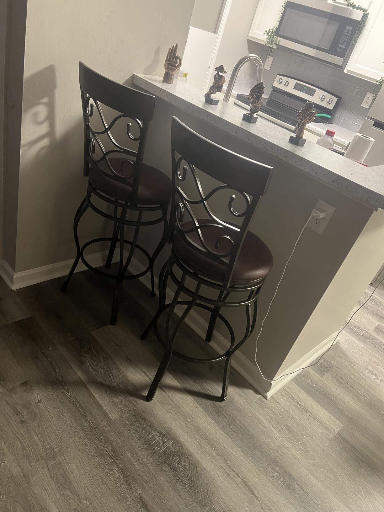 COSTWAY Bar Stools Set of 4, 360 Degree Swivel, 30