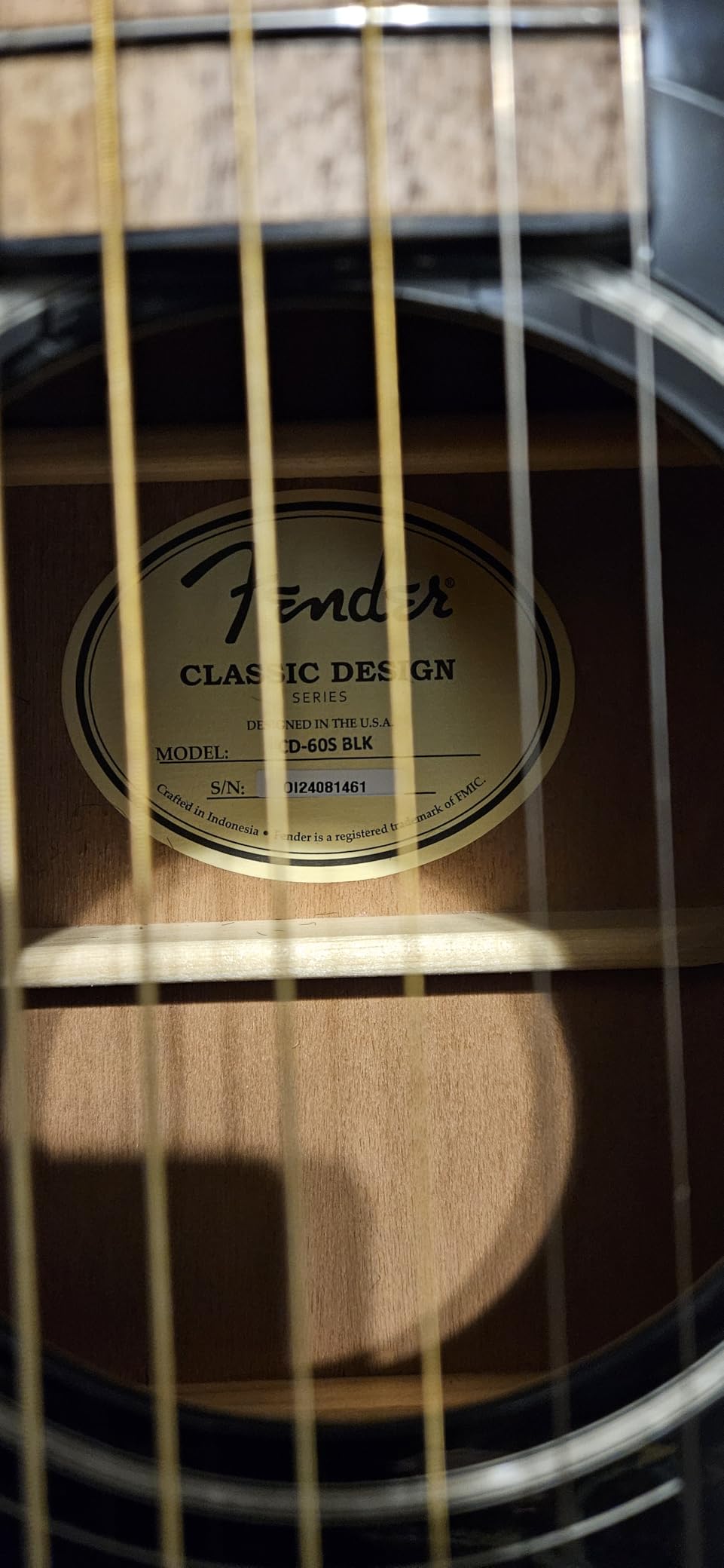 Fender Acoustic Guitar, CD-60S, with 2-Year Warranty, Dreadnought Classic Design with Rounded Walnut Fingerboard, Glossed Finish, All-Mahogany Construction | Solid Mahogany Top, Laminated Mahogany Back and Sides, Walnut Fingerboard, Gloss Finish, Easy-to-Play Neck, Dreadnought Body customer photo 2