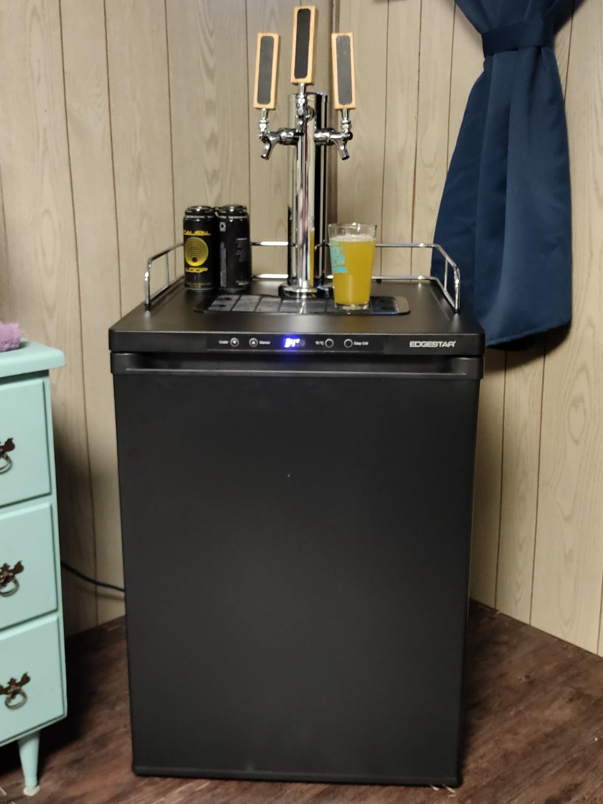 EdgeStar BR3002 24 Inch Wide Kegerator Conversion Refrigerator for Full Size Kegs with Deep Chill Mode - Black | Freestanding Only, Stores up to 3 sixth-barrel or 3 cornelius corny kegs, Digital Display, Deep Chill Mode, Black customer photo 1