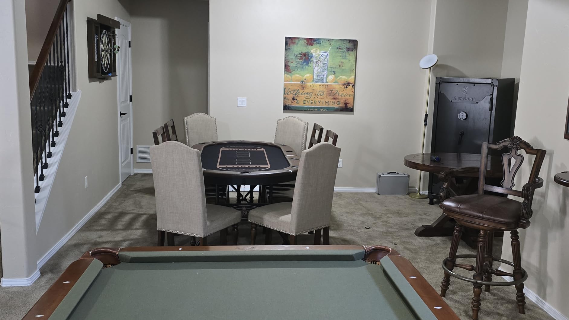 Barrington Poker Multiple Styles Folding Poker Table & Poker Table Top/Dining Table Collection, Durable Padded Rail Tables with Felt Playing Surface, Perfect for Texas Hold'em Games customer photo 1