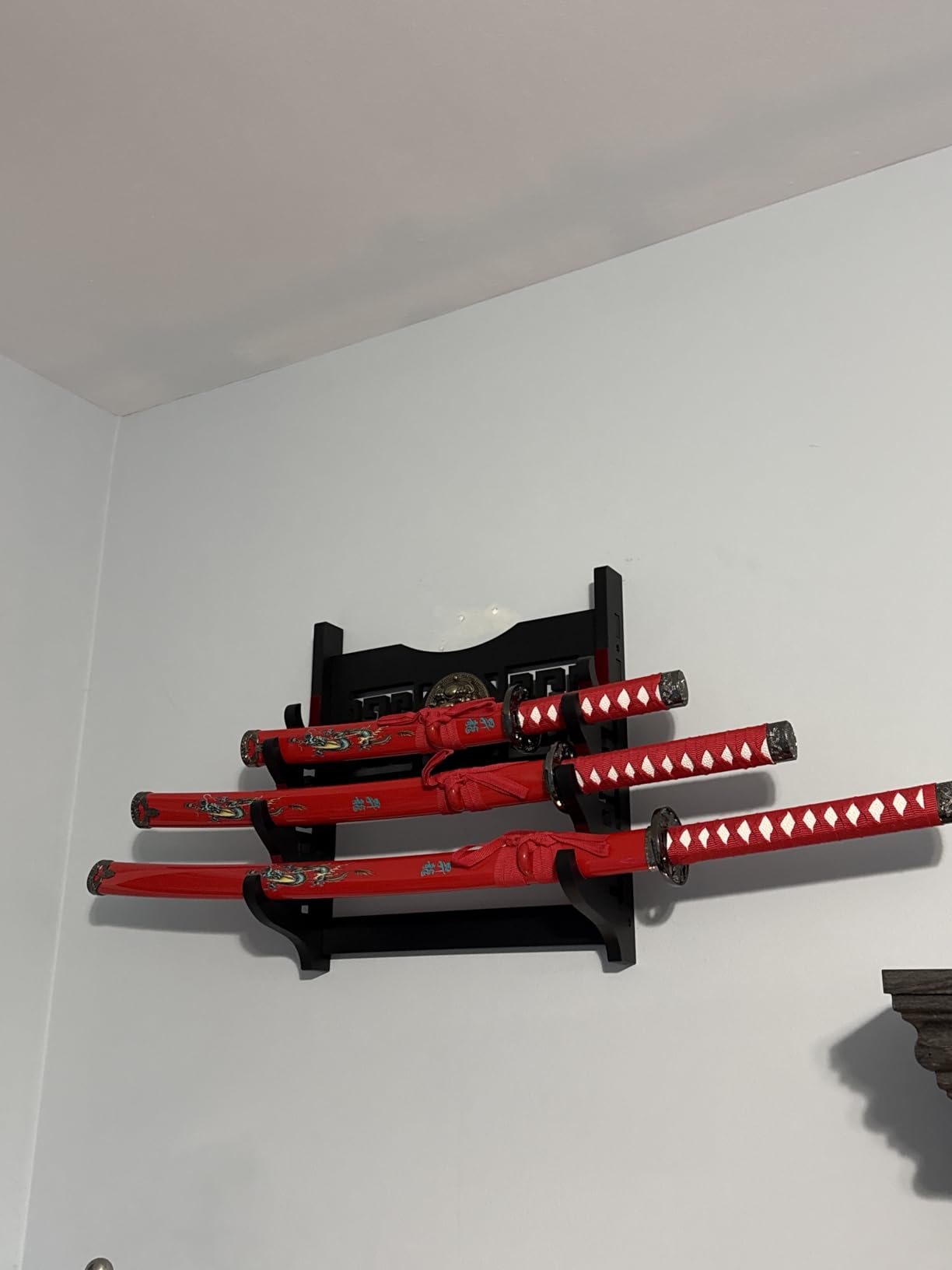 Sword Wall Mount Katana Holder Display Stand Christmas Gift for Full Tang Katana Japanese Sword Tai Chi Sword Lightsaber Long Sword customer photo 1