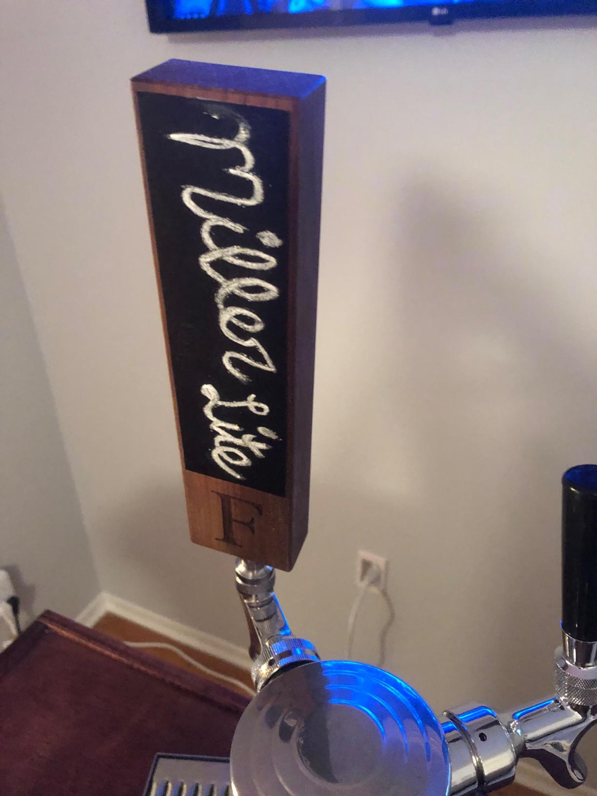 Monogrammed K Beer Tap Handle for Home Bar (from Alphabet 26 A-Z) Laser Engraved Chalkboard Tap Handles, Beer Brew Gift, 8 Inch Tall Walnut Wood customer photo 2