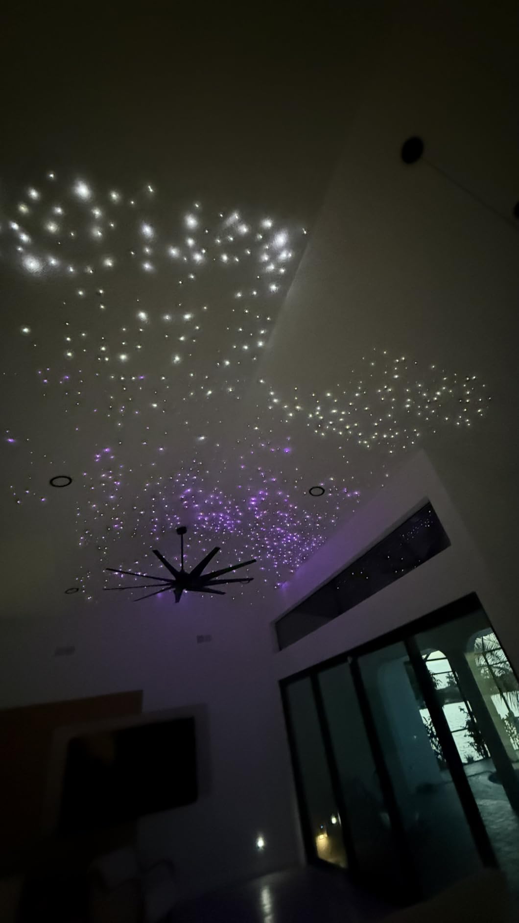 32W RGBW APP+Twinkle+Music Control Fiber Optic Lights Kit Star Ceiling Sky Light, 400pcs of Mixed Φ (0.75+1+1.5+2mm) 13.1ft/4m Optical Fiber Cable and Crystals for Car & Media Movie Room Decor customer photo 1