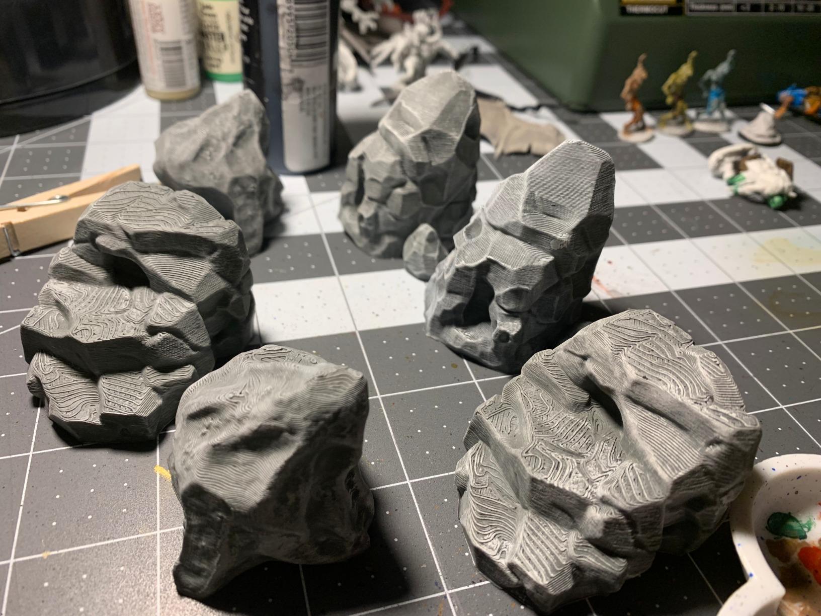EnderToys Stone Boulder Bundle - DND Terrain - 28mm Scenery - Roughly 1.5-2.5 Inch Rocks customer photo 1