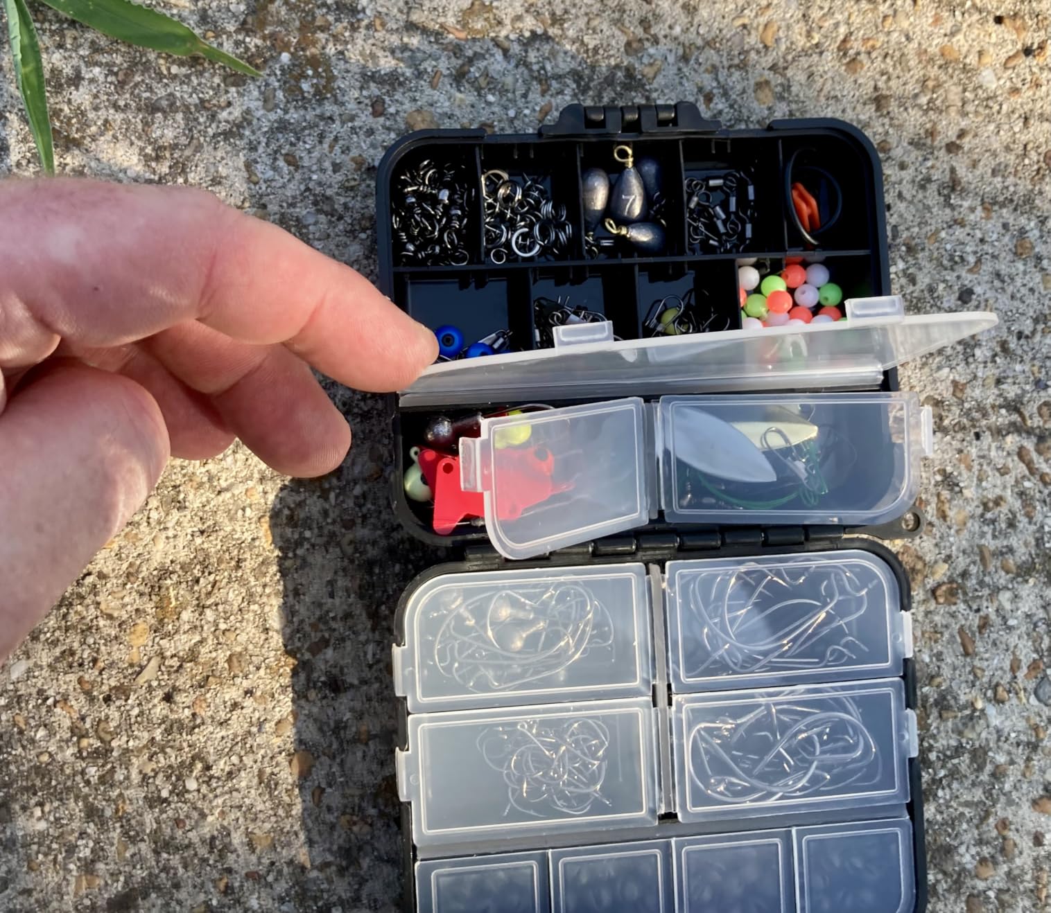 187/343pcs Fishing Accessories Kit, Organized Fishing Tackle Box with Tackle Included, Fishing Hooks, Fishing Weights Sinkers, Fishing Gear and Equipment, Fishing Gift for Men customer photo 1