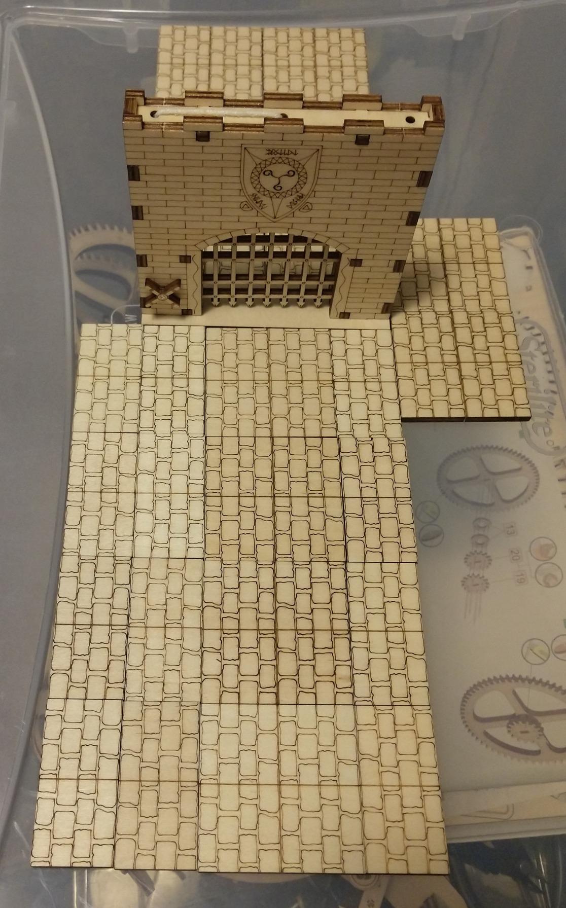 CZYY DND Dungeon Tiles, 28 Modular 1-Inch Grid Floor Pieces | Arrange Rooms, Corridors & Encounter Areas, 1 in Grid, Paintable Birch Plywood, For RPG Battle Maps and Miniature Encounters customer photo 1