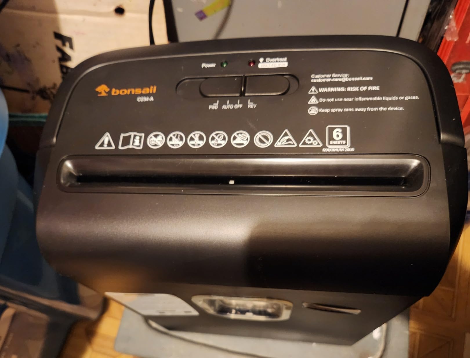 Bonsaii 6-Sheet Micro Cut Paper Shredder for Home, High Security Level P-4 customer photo 2