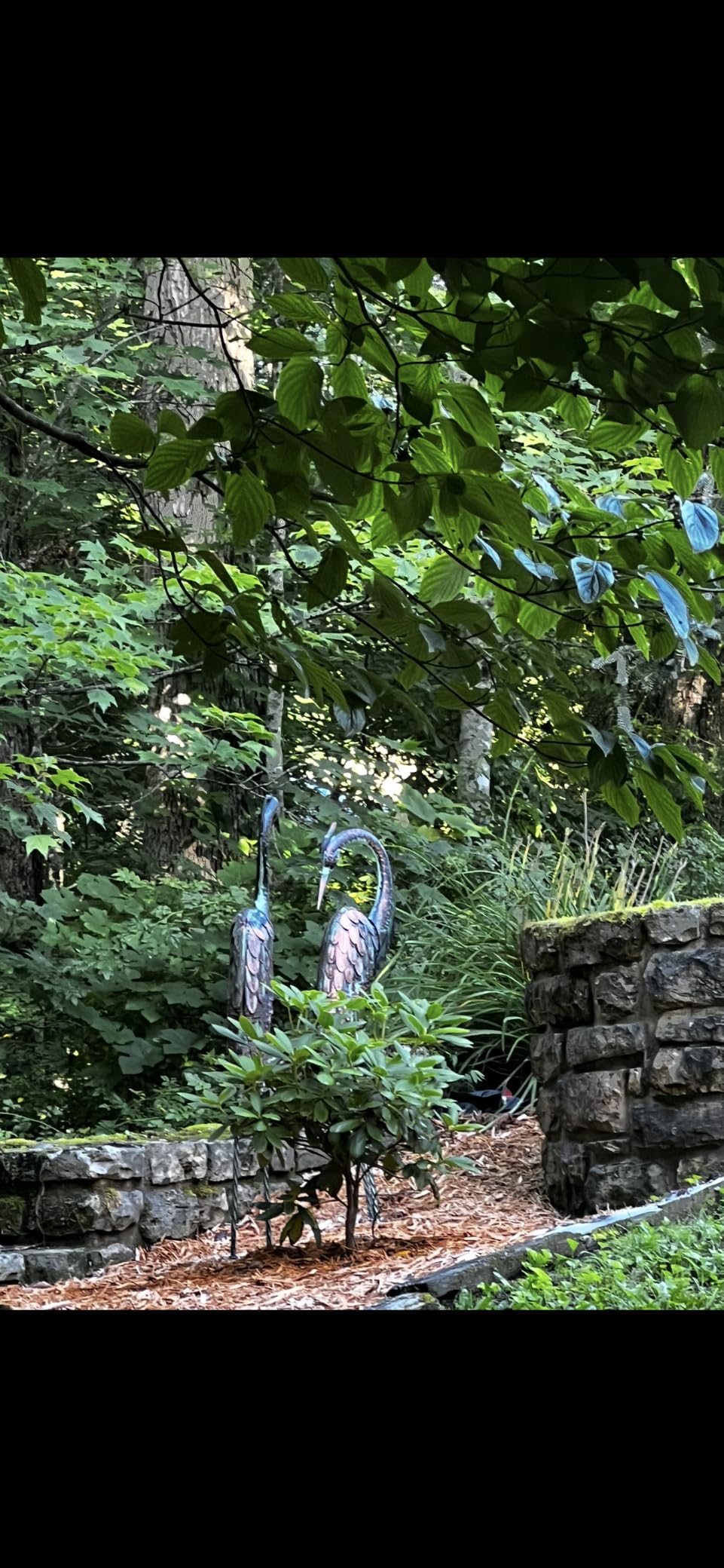 Kircust Garden Crane Statues Metal Heron Outdoor Statue, 46 Inch Standing Patina Decoy, Weather-Resistant and Rustless Bird Yard Art for Patio Lawn Pond customer photo 1