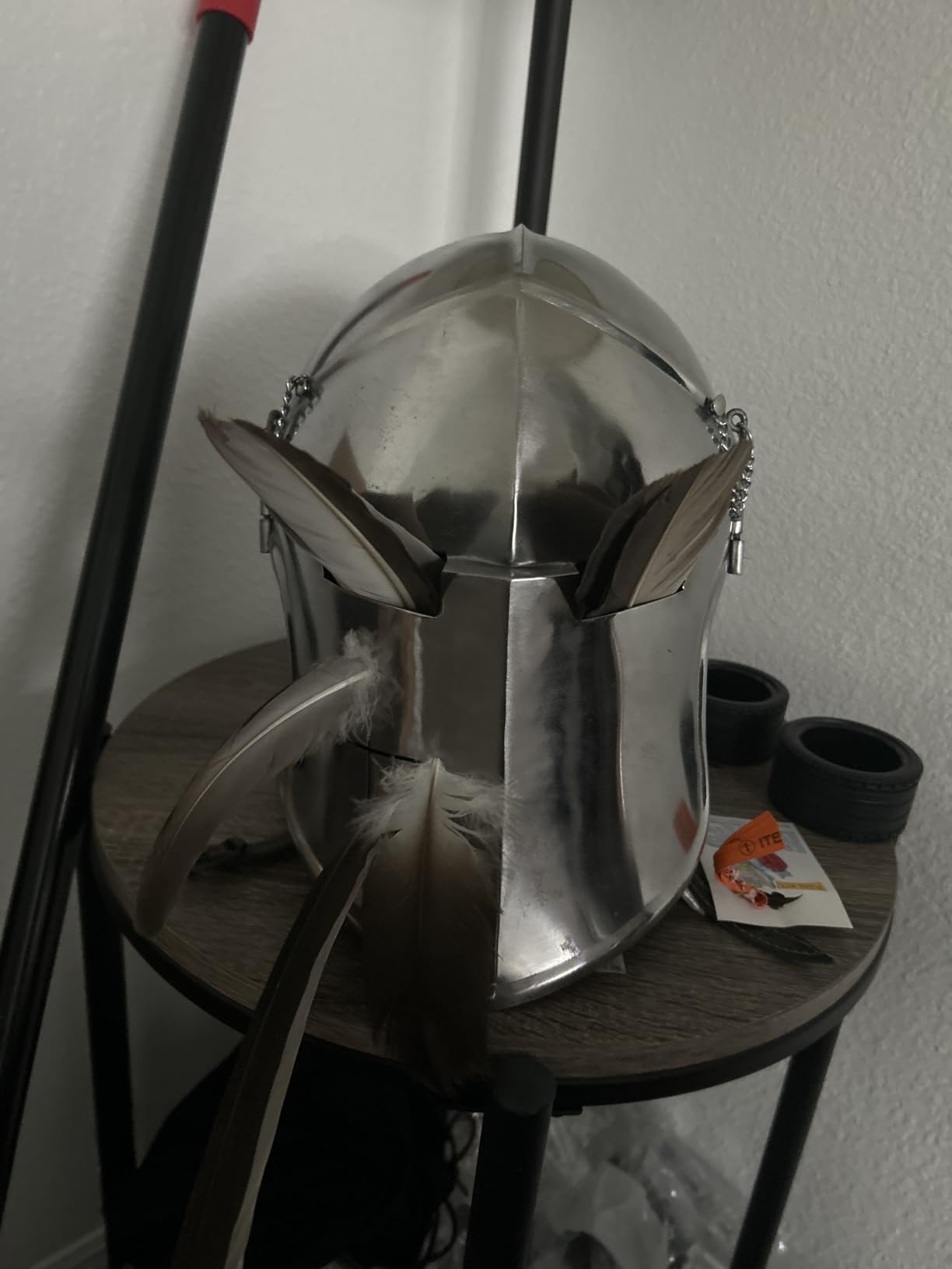 Nagina International Medieval Barbuta Visored Brushed Steel Knights Templar Crusaders Armour Helmet customer photo 1