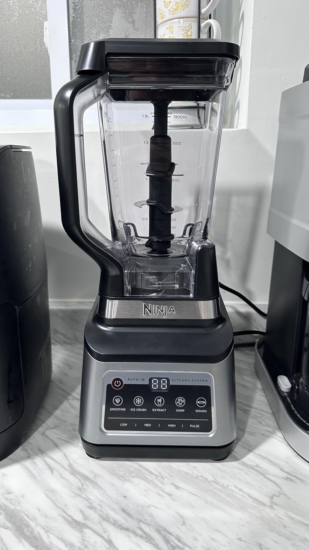 Ninja BN801 Professional Plus Kitchen System, 1400 WP, 5 Functions for Smoothies, Chopping, Dough & More with Auto IQ, 72-oz.* Blender Pitcher, 64-oz. Processor Bowl, (2) 24-oz. To-Go Cups, Grey customer photo 2