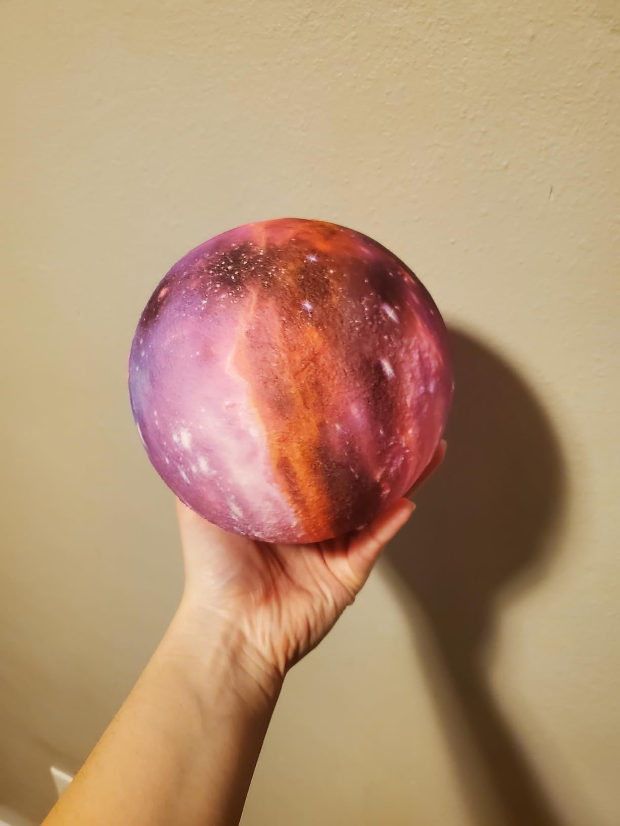 Moon Lamp, Kids Night Light Galaxy Lamp - 16 Colors Moon Light with Wood Stand Remote & Touch Control USB Rechargeable Gift for Girls&Boys Lover Birthday - 4.8 inch customer photo 1