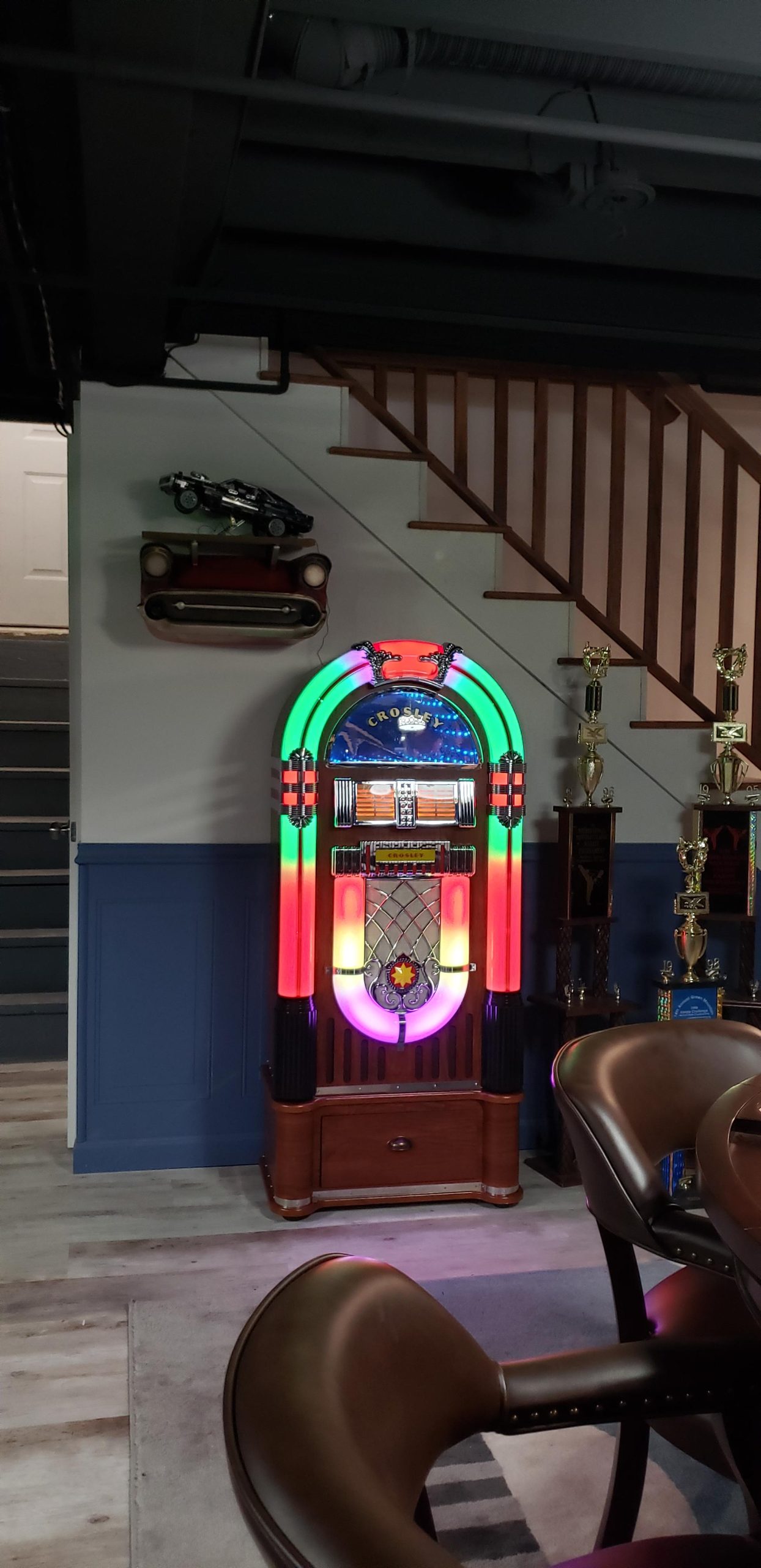 Crosley CR1215A-WA Jukebox, Includes AM/FM Radio & Bluetooth Receiver & CD Player with ST15-WA Stand Included - Walnut customer photo 2