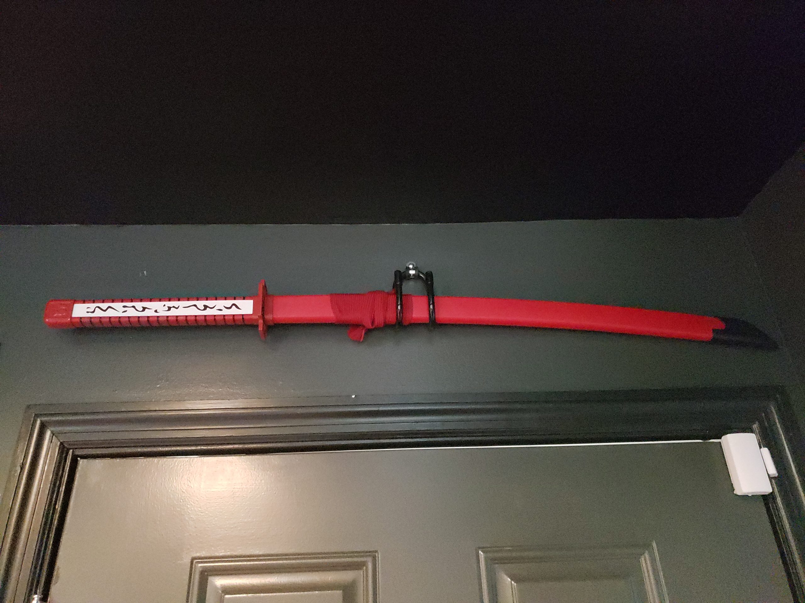 Sword fort Stainless Steel Akame Sword Real Metal Handmade Katana Anime Props Cosplay Props, Samurai Sword-murasame, Red/Black customer photo 2