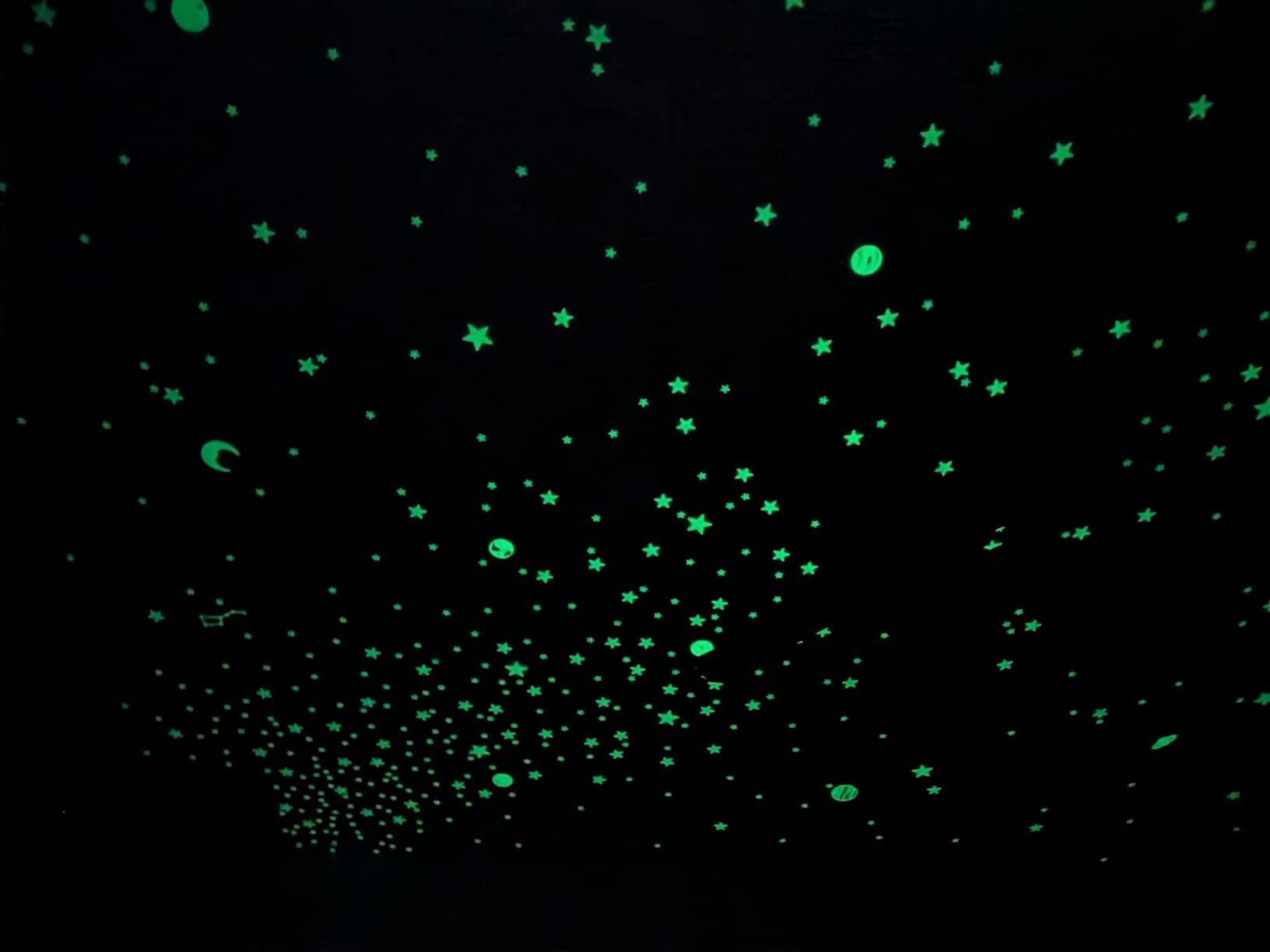 Glow in The Dark Stars for Ceiling, 500-Count, Largest Ceiling Glow Stars Assortment Includes Jumbo Sun, All 9 Planets, Bonus Moon and Entire Big Dipper Constellation Plus More! customer photo 1