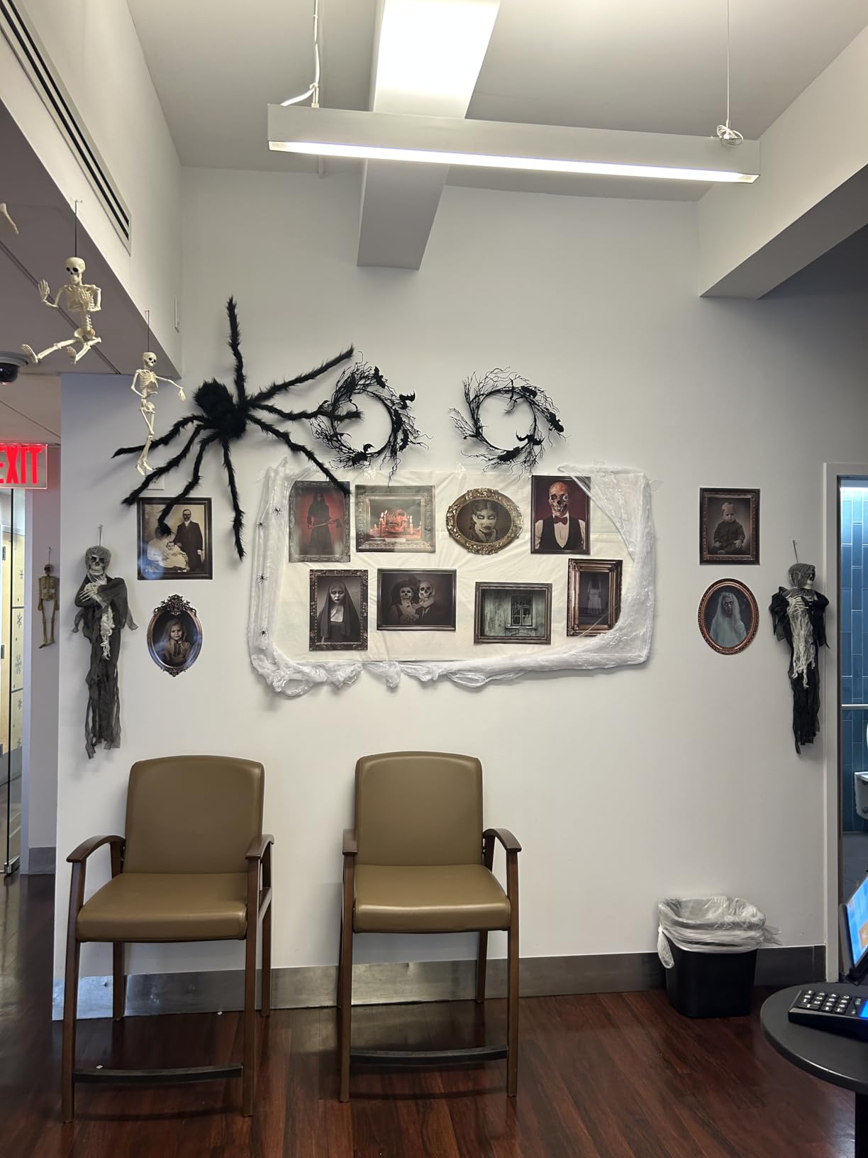 DUAIAI Halloween Decorations, 12 Pieces Laminated Halloween Gothic Decor Poster Frames Durable Haunted House Creepy Portraits Pictures Spooky Home Decor customer photo 2