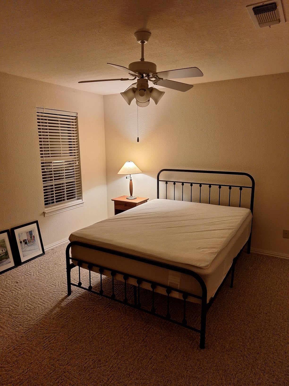 AMBEE21 Golden Gate Beds Vintage Style Metal Bed Frame with Wrought Iron Headboard and Footboard, Classic Platform Bedframe with Storage, No Box Spring Needed, Mattress Foundation, Black, Queen Size customer photo 2