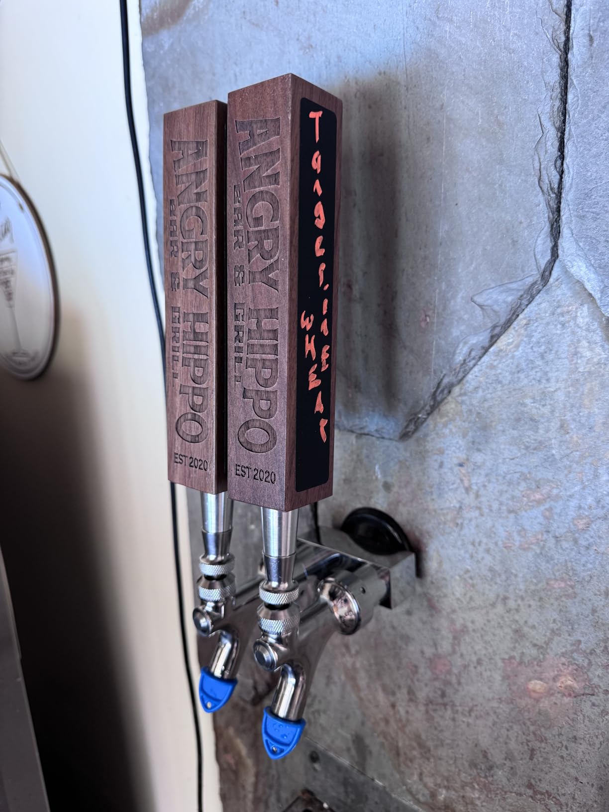 Laser Personalized Beer Tap Handle with Chalkboards, Laser Engraved customer photo 1
