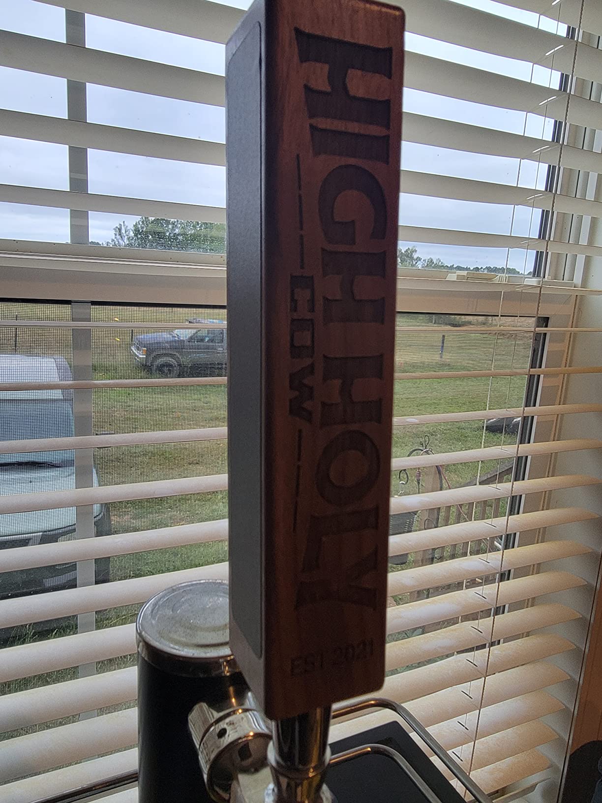 Laser Personalized Beer Tap Handle with Chalkboards, Laser Engraved customer photo 2