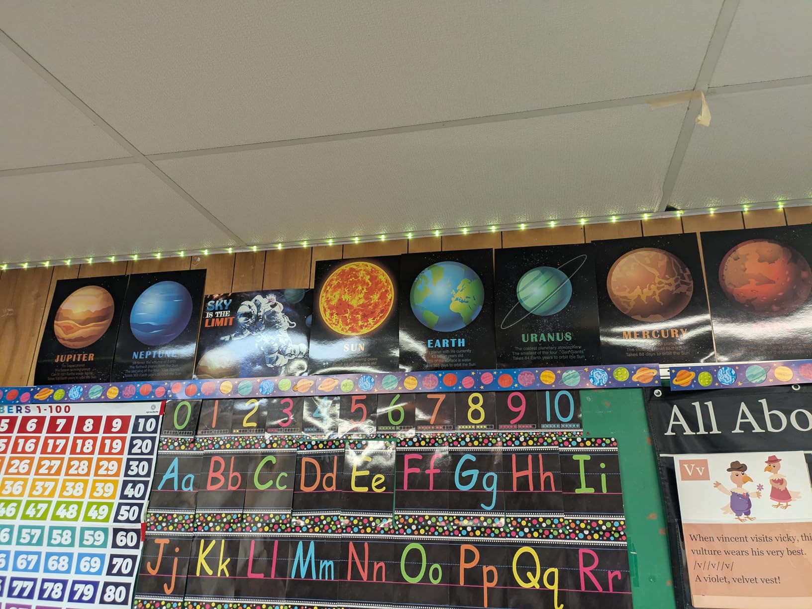 Outus 12 Pieces Solar System Educational Teaching Posters Laminated Kids Space and Planets Posters Print WallChart Art for Toddlers Classroom Bedroom 10.6 x 14.1 Inch customer photo 1