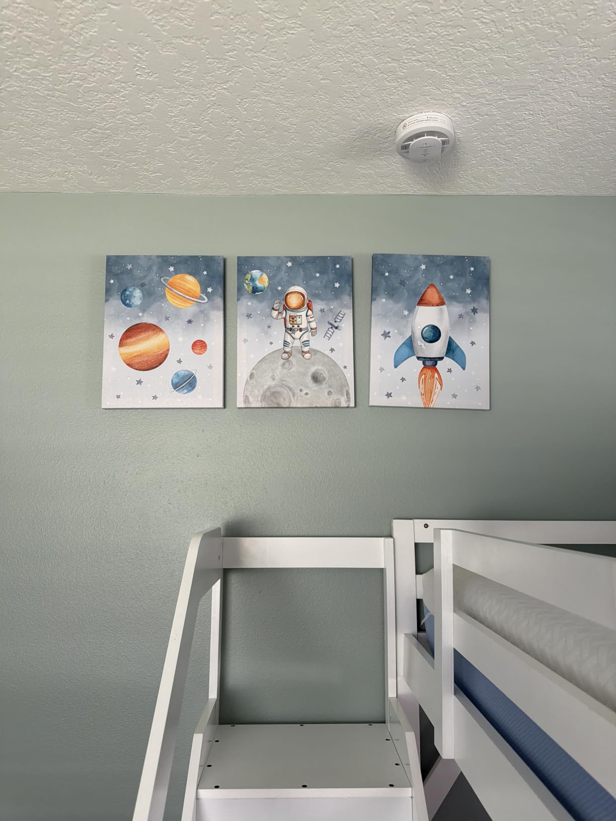 KAIRNE Boys Space Room Decor Framed Outer Space Wall Art Set of 3 (12X16inch) Kids Picture Planets Pictures Solar System Educational Teaching Poster for Boys Room Nursery Children Playroom Decor customer photo 1