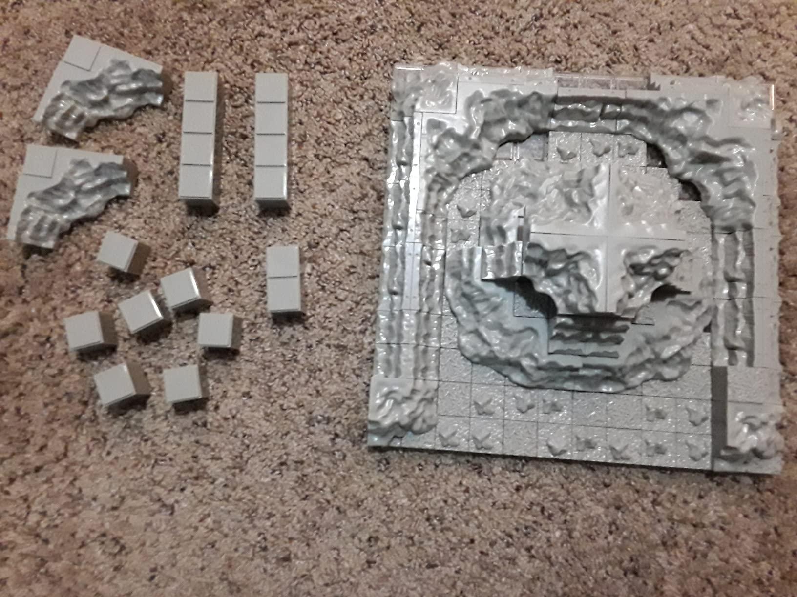 Monster Adventure Terrain 107 Piece Paintable Rock Formation Expansion Set - Fully Modular & Stackable 3-D Tabletop World Builder, for DND Dungeons Dragons, Pathfinder & All RPG Games customer photo 1