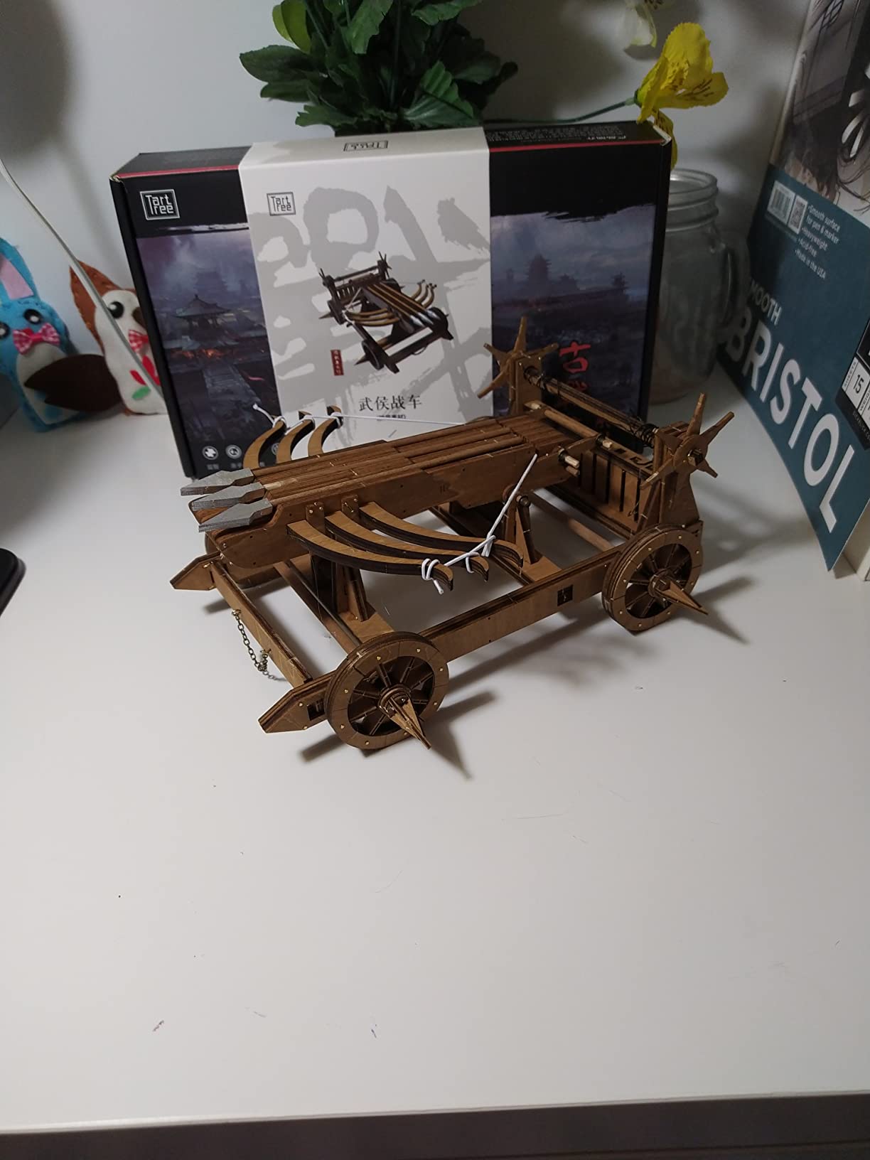 The Wu-HOU Crossbow Chariot Three Kingdoms Weapons Scale Model Kits-DIY 3D Wooden PuzzleTabletop Game Toy Retro Mechanical customer photo 1