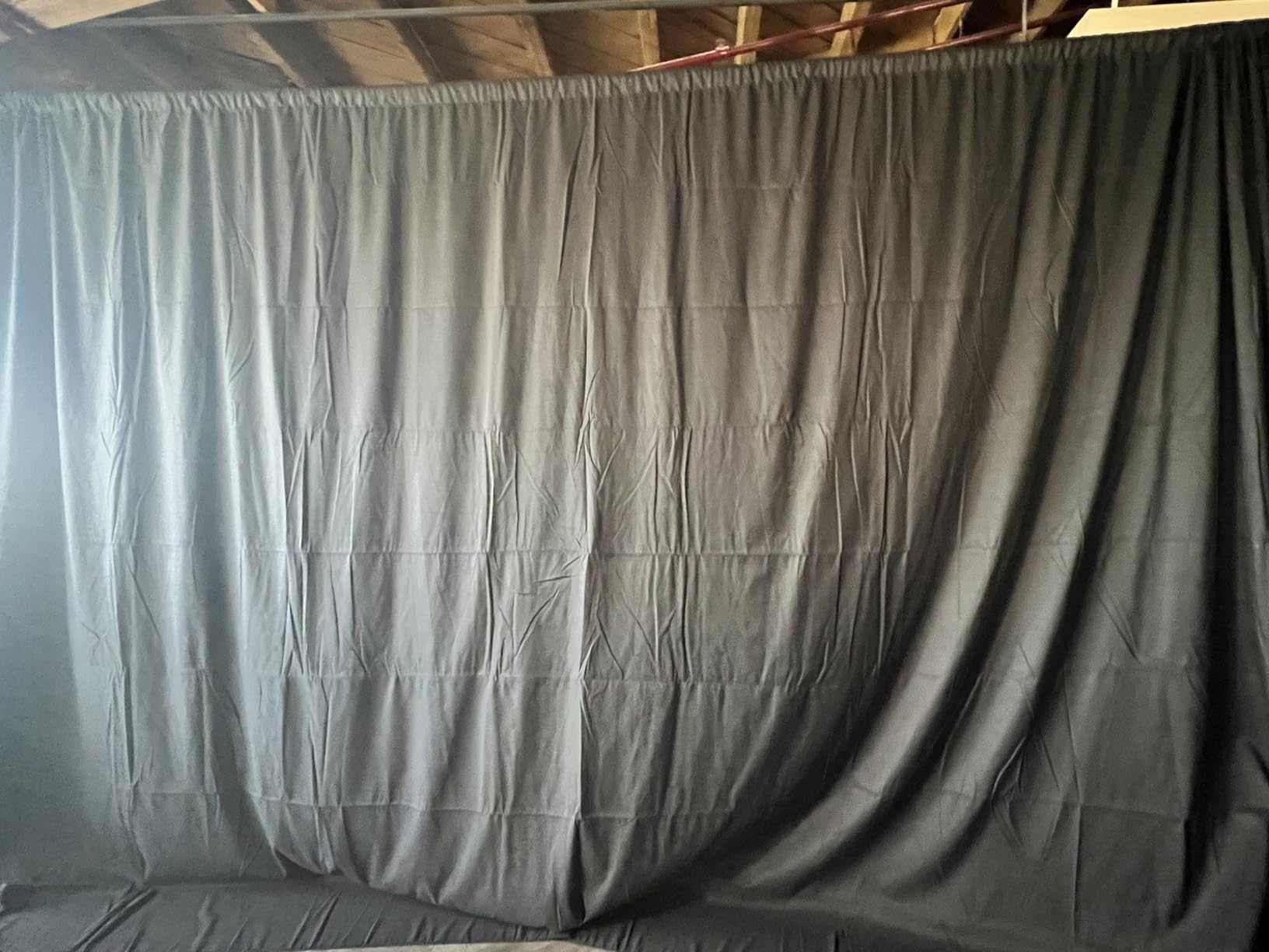 CPLIRIS 10x12ft Black Backdrop for Photography, Large Seamless Polyester Fabric Pure Black Photo Backdrop Curtain for Portrait Photoshoot Party Video customer photo 1