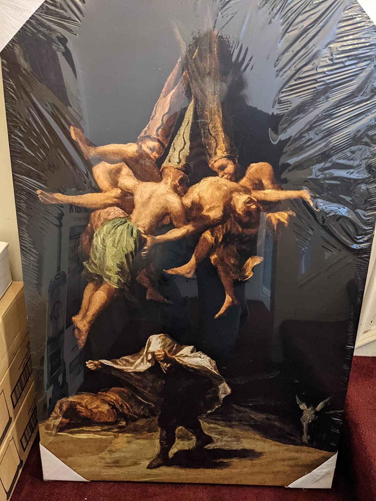 Canvas Print Wall Art - Thor Fighting The Mighty Worm Jormundgandr at Fishing Trip with a Giant, 1788 by Henry Fuseli - 24x36 inches customer photo 2
