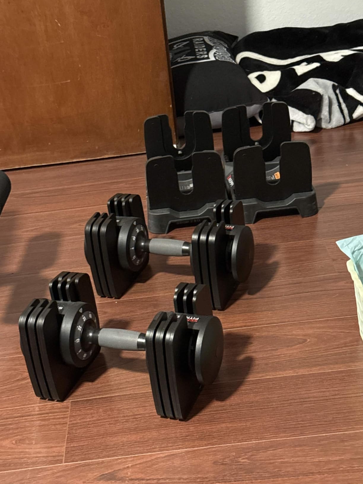 Keppi Adjustable Dumbbells Set-25lb/40lb/55lb/60lb, Anti-Slip Metal Fast Adjust Weight Handle, Exercise & Fitness for Full Body Workout - Adjustable Dumbbell Series customer photo 1