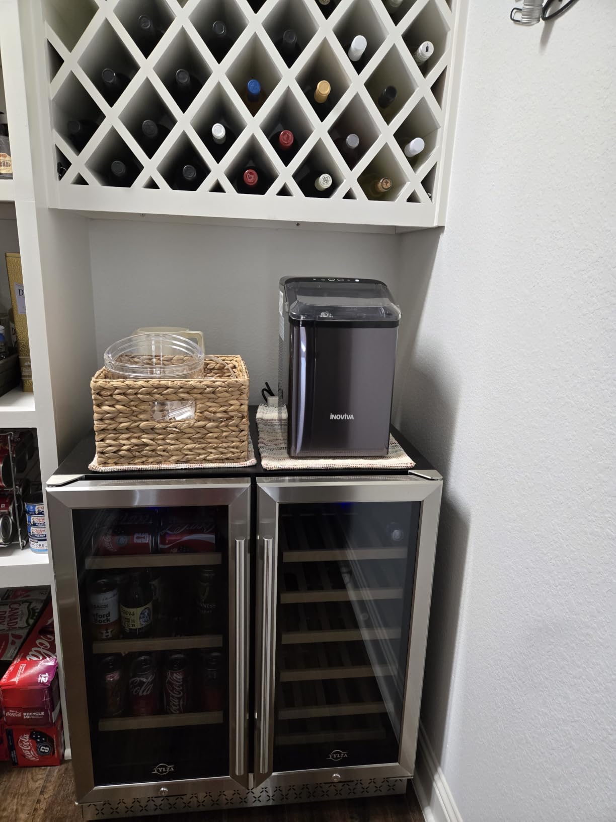 Tylza Upgraded 154 Bottles Wine Cooler Refrigerator, 24 Inch Tall Wine Fridge Built-in or Freestanding with Professional Compressor, Low Noise Fast Cooling and Intelligent Temperature Memory customer photo 2
