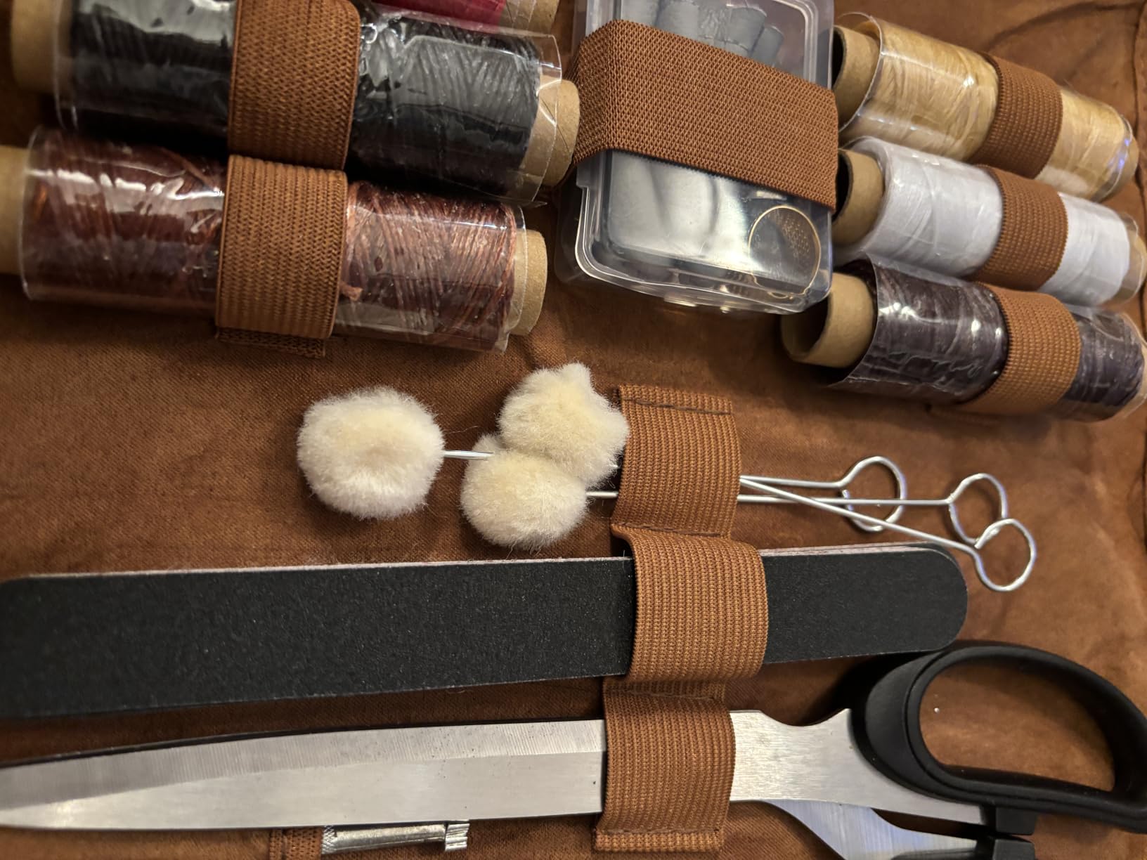 TLKKUE Leather Working Tools Leather Craft Tools for Carving Stamping Sewing Punching Cutting with Custom Storage Bag Professional Tooling Kit customer photo 1