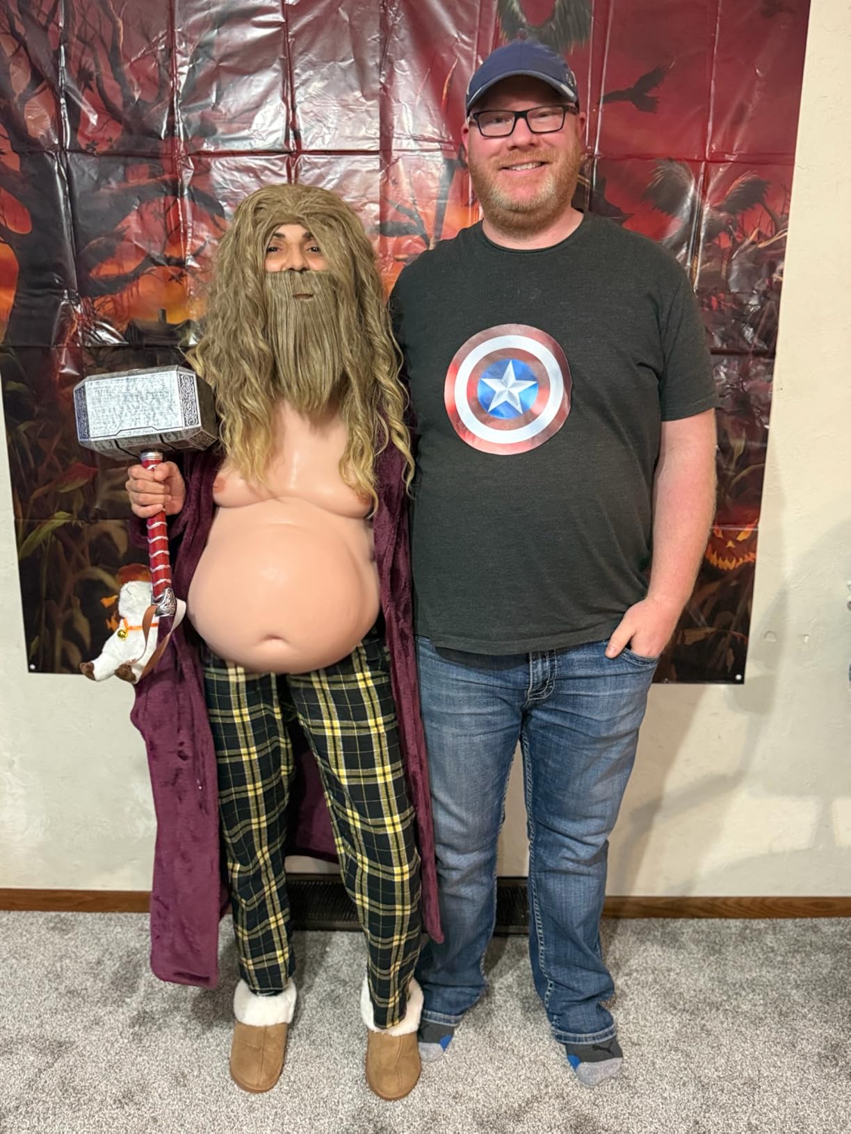 Halloween Hammer Cosplay Weapons, PU Battle Foam Axe Great for LARP Birthdays Gift customer photo 1