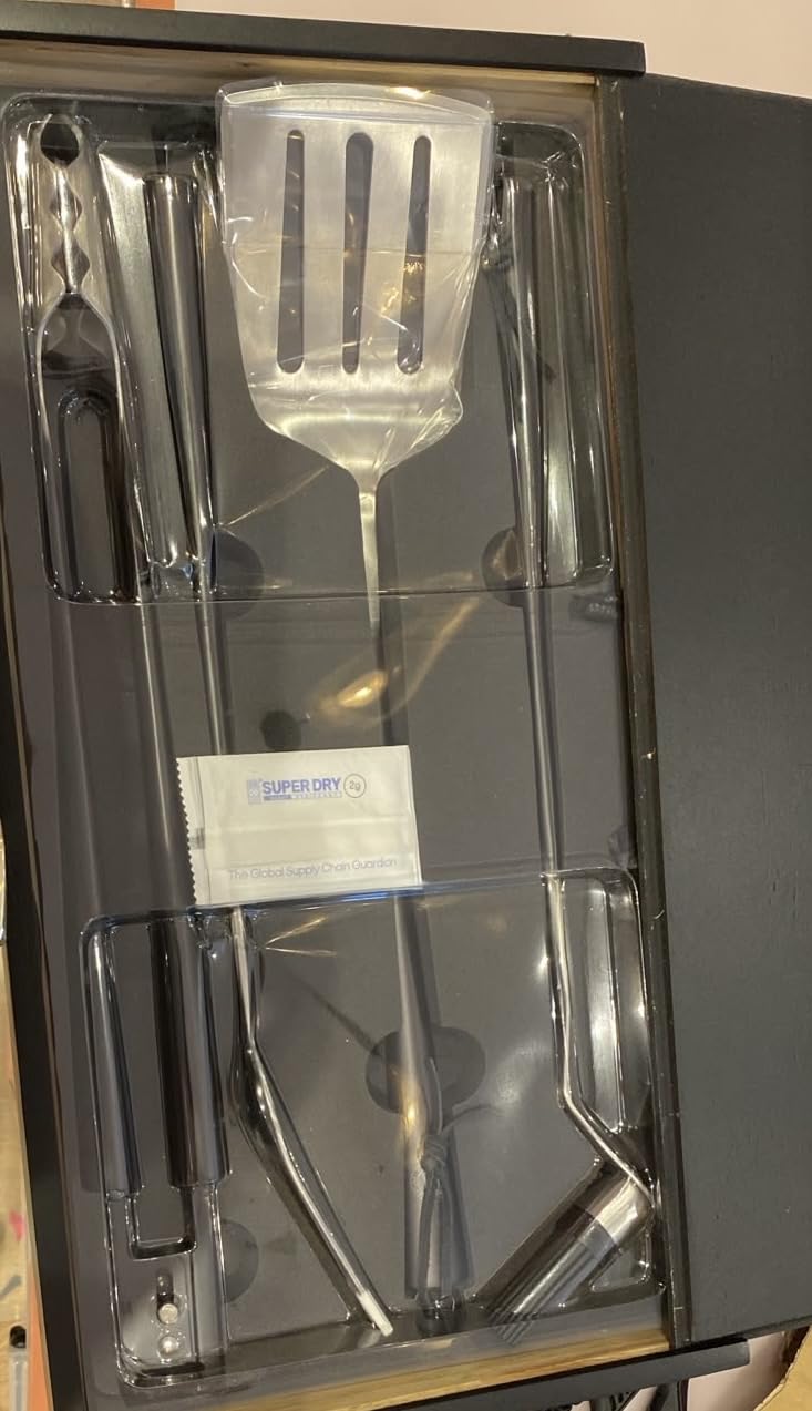 Schmidt Brothers - BBQ Carbon 6, 4-Piece Grilling Accessory Set, Full-Forged Stainless Steel Grilling Utensils Including Spatula, Fork, Basting Brush, and Tongs with All Wood Handles customer photo 1