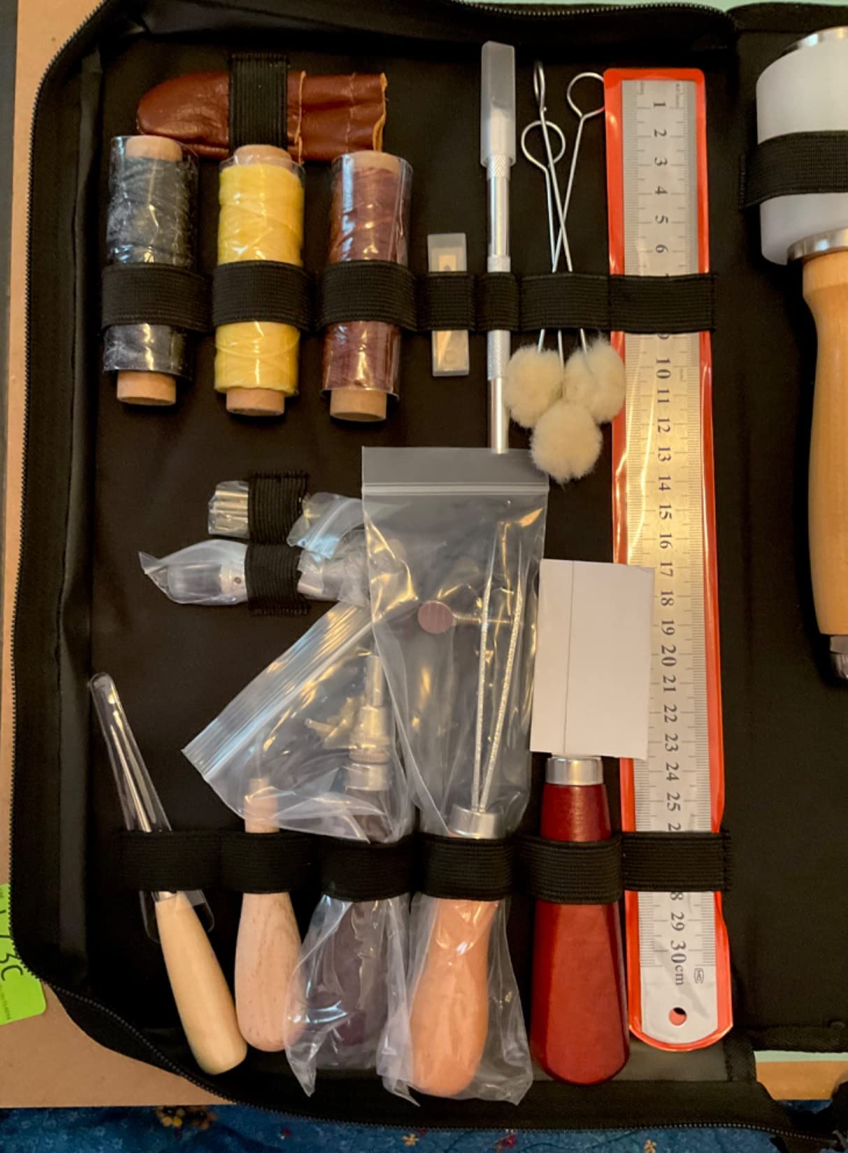 FifthQuarter 458 Pcs Leather Tooling Kit, Essential Leather Working Tools | For Starter, With Guide Craft Tool Kits, With Organizer customer photo 1