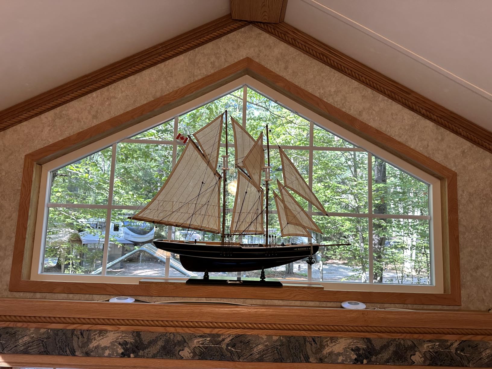 SAILINGSTORY Wooden Sailboat Model Ship Bluenose 1/80 Scale Replica Medium - Handcraft Authentic Details customer photo 1