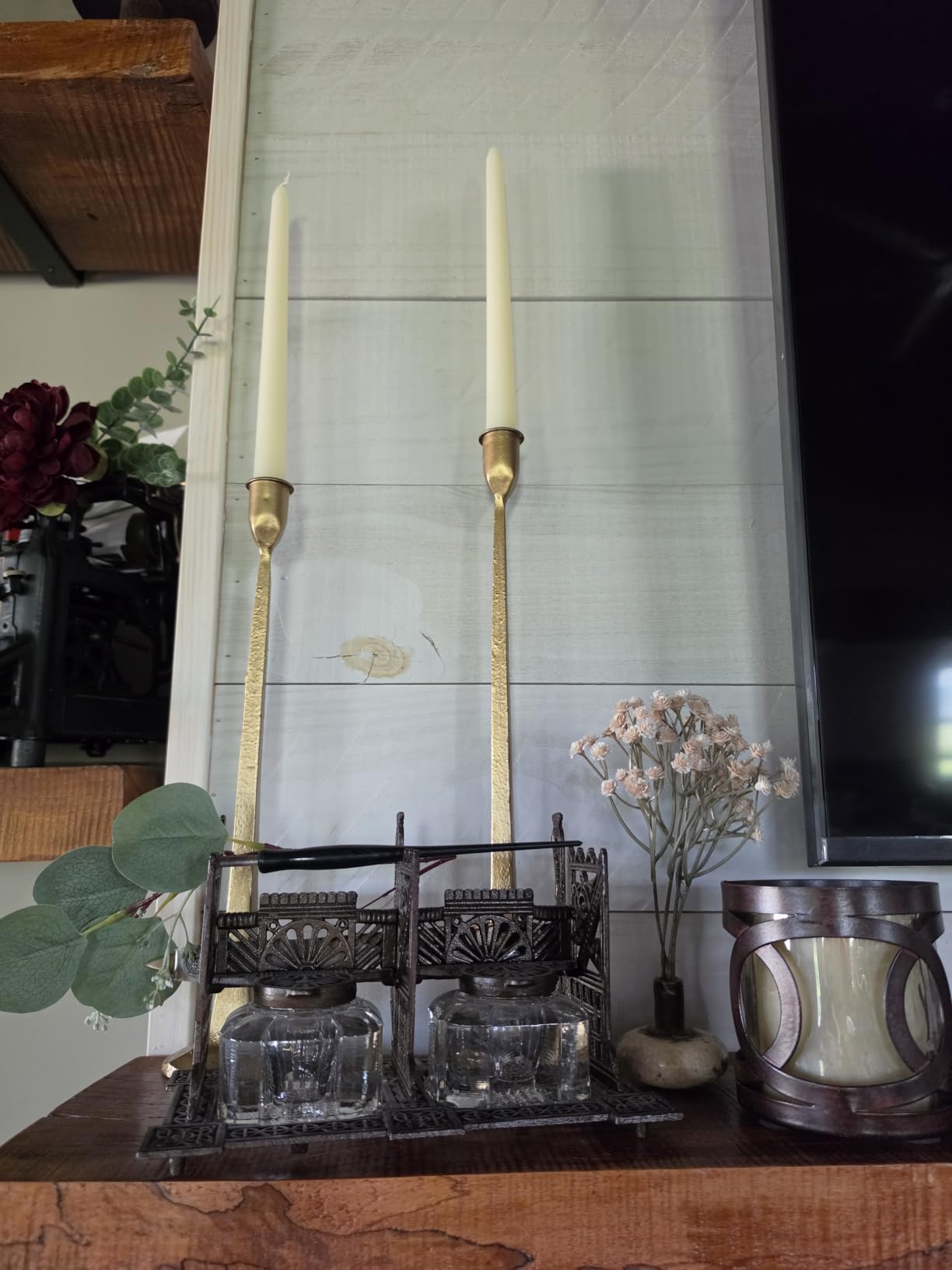 Iron Taper Candle Holder Set of 3 - Decorative Tall Candle Stand, Candlestick Holder for Wedding, Dining Table, Party Decoration customer photo 1