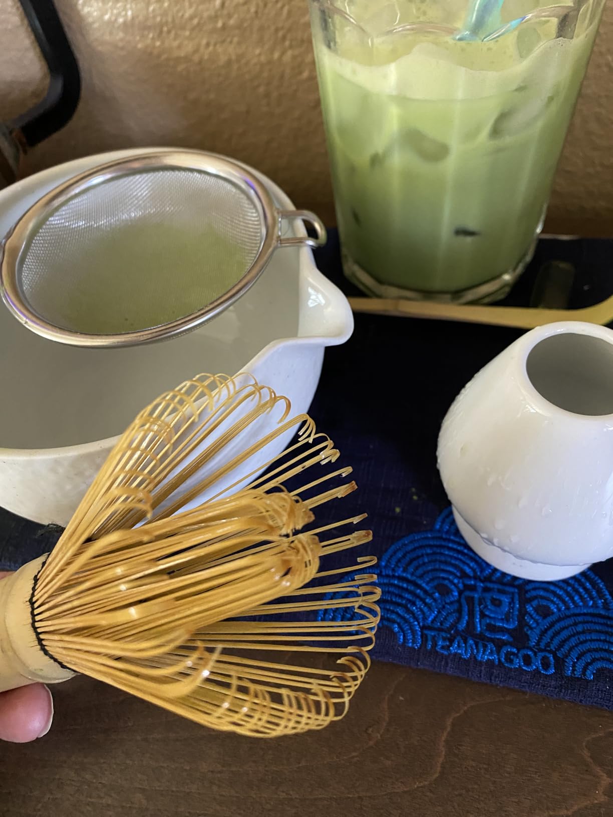 TEANAGOO Matcha Whisk Set Black, 7 Pcs Matcha Set, Matcha Kit for Ceremony, Tradition Tea Set for Making Breakfast/Latte, Matcha Whisk Set with Bowl (Chawan)/Whisk and Holder, Gift for Family/Friend customer photo 2