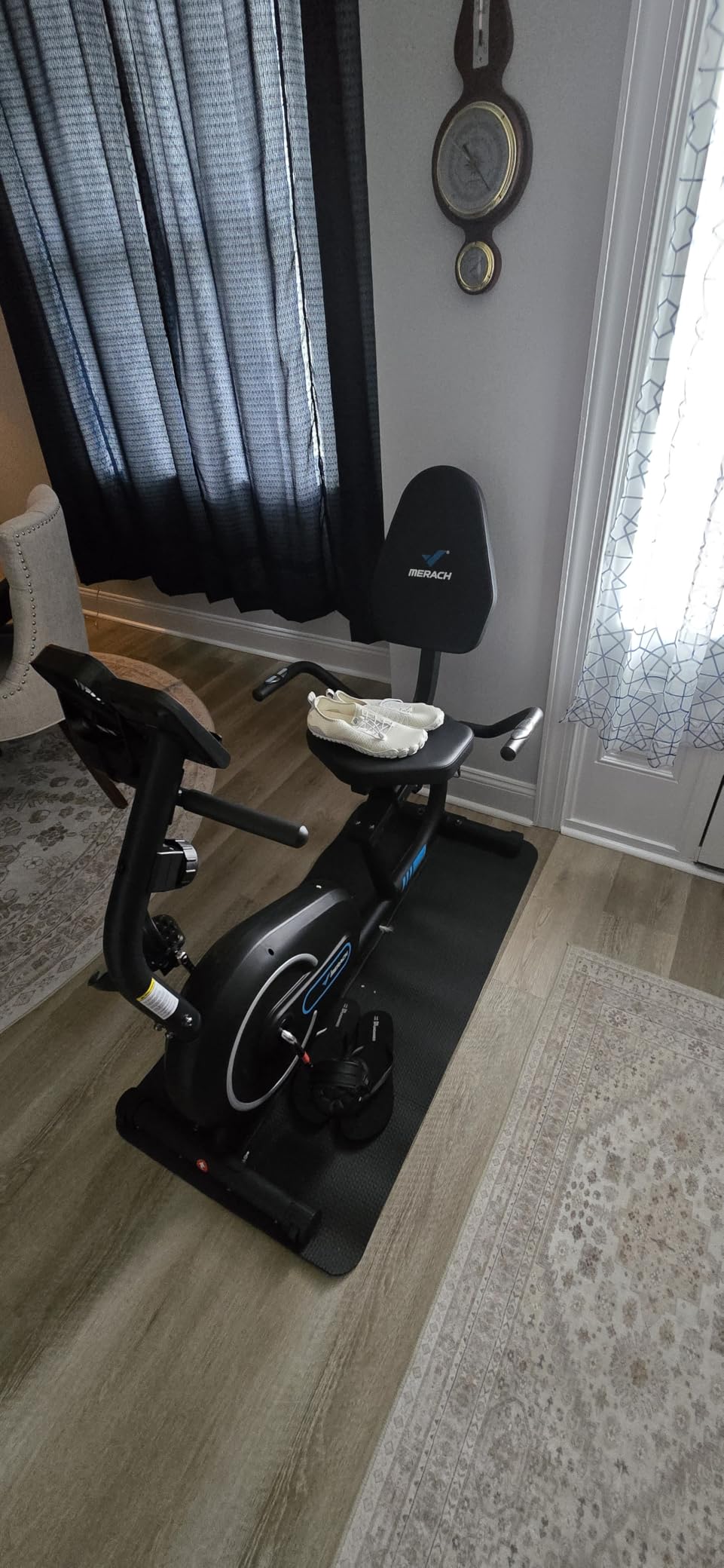 MERACH Recumbent Exercise Bikes for Home with Smart Bluetooth Equipment App | LCD, Heart Rate Handle Stationary Bikes for Home, Magnetic Recumbent Exercise Bike for Seniors Gym S08/S23 customer photo 1