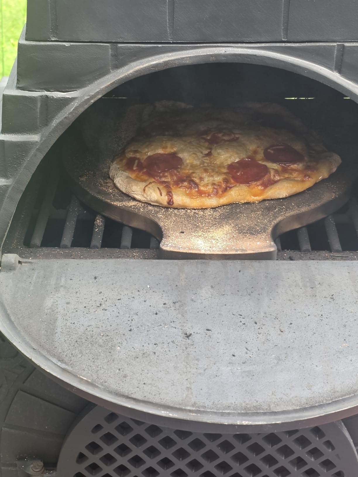 The Blue Rooster Casita Grill Chiminea Outdoor Fireplace Wood Burning Firepit and Pizza Oven customer photo 2