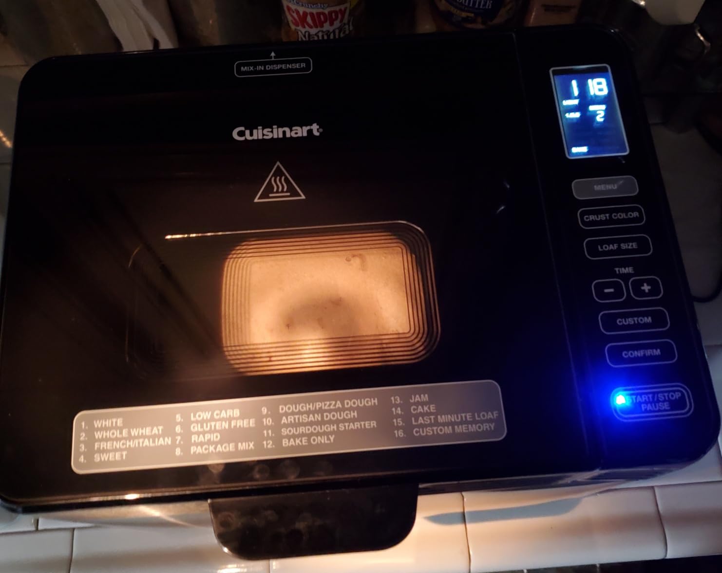 Cuisinart Bread Maker Machine, 16 Menu Programs, Stainless Steel, 2-Lb Loaf | Bread machine with 16 menu options, 3 loaf sizes up to 2 lbs, 3 crust colors, convection baking & measuring cup hook, CBK-200 customer photo 2