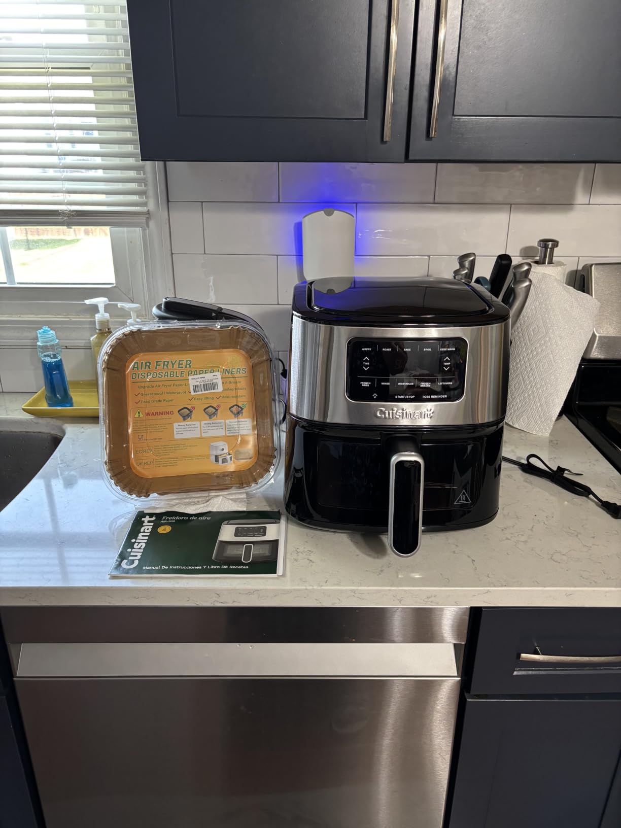 Cuisinart Air Fryer, 6-Quart Basket Large Fryer with 5 Cooking Functions to Roast, Bake, Broil, Air Fry and Keep Warm, 5 Airfryer Presets, Dishwasher-Safe Parts, AIR-200NAS, Stainless Steel & Black customer photo 1