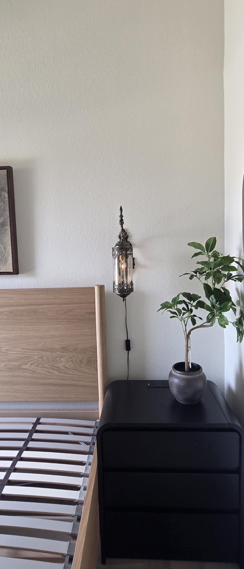 Vintage Wall Sconce with Glass Shade, Rustic Black Farmhouse Wall Light Fixture, Antique Gothic Decorative Metal Wall Lamp for Hallway, Bedroom, Living Room, Entryway, Mirror customer photo 2