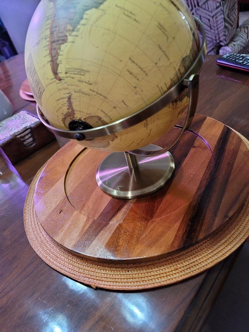 Illuminated Globe of the World with Wooden Stand, 8
