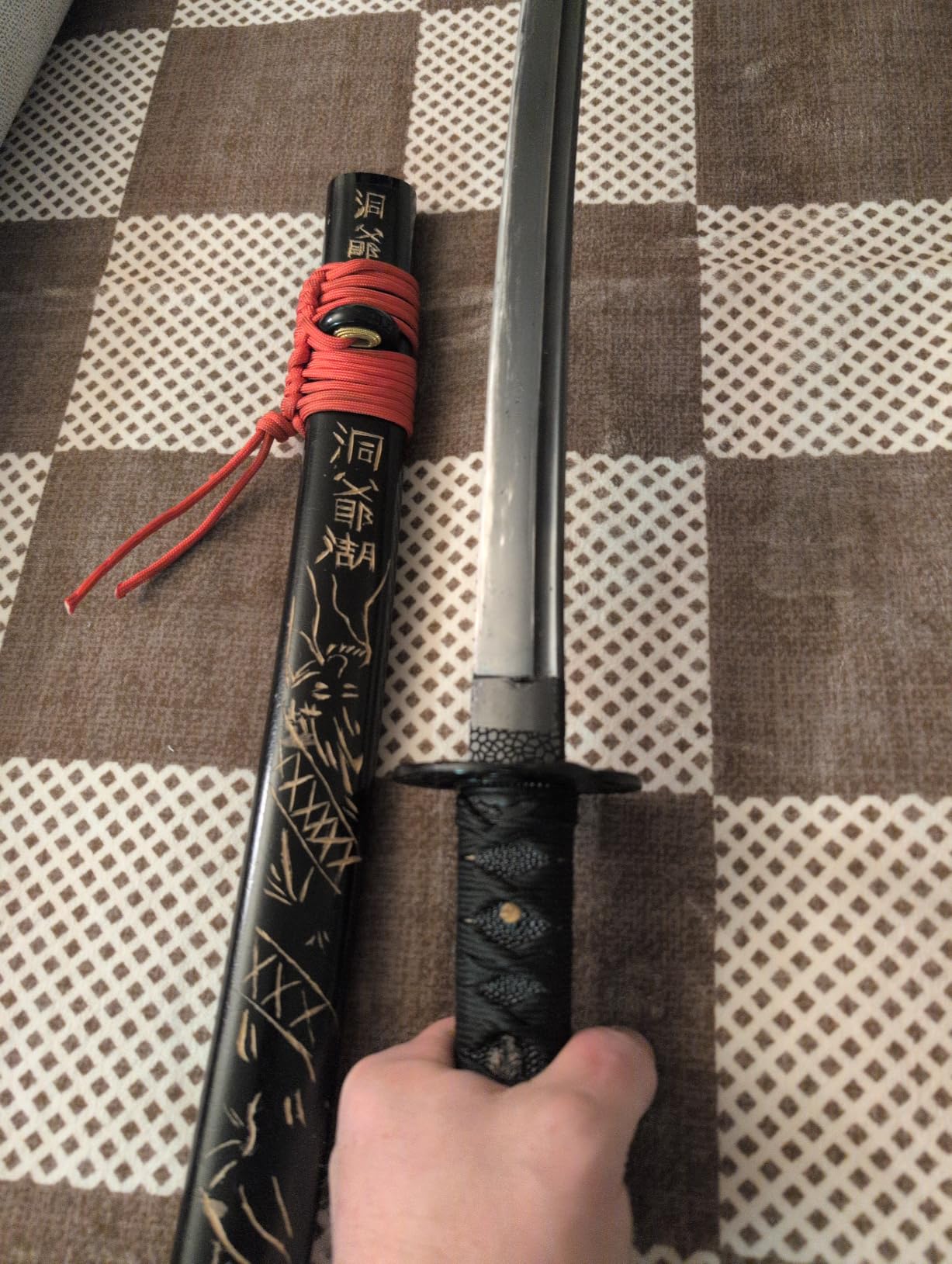 Black Samurai Japanese Sword Katana Swords Hand-Forged customer photo 1