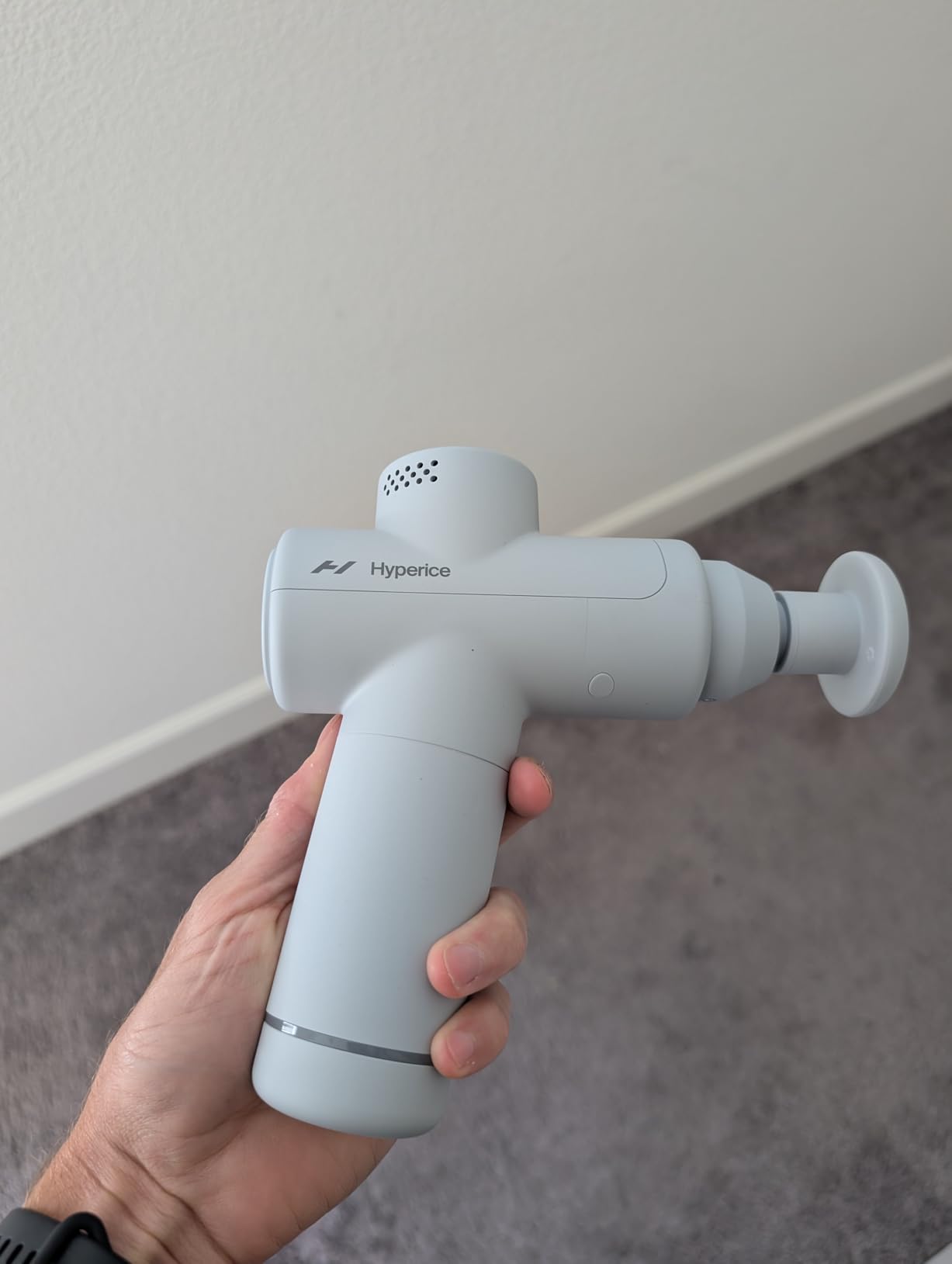 Hyperice Hypervolt Go 2 - Black - Featuring Quiet Glide Technology - Handheld Percussion Massage Gun - 3 Speeds, 2 Interchangeable Heads - Helps Relieve Sore Muscles and Stiffness customer photo 2