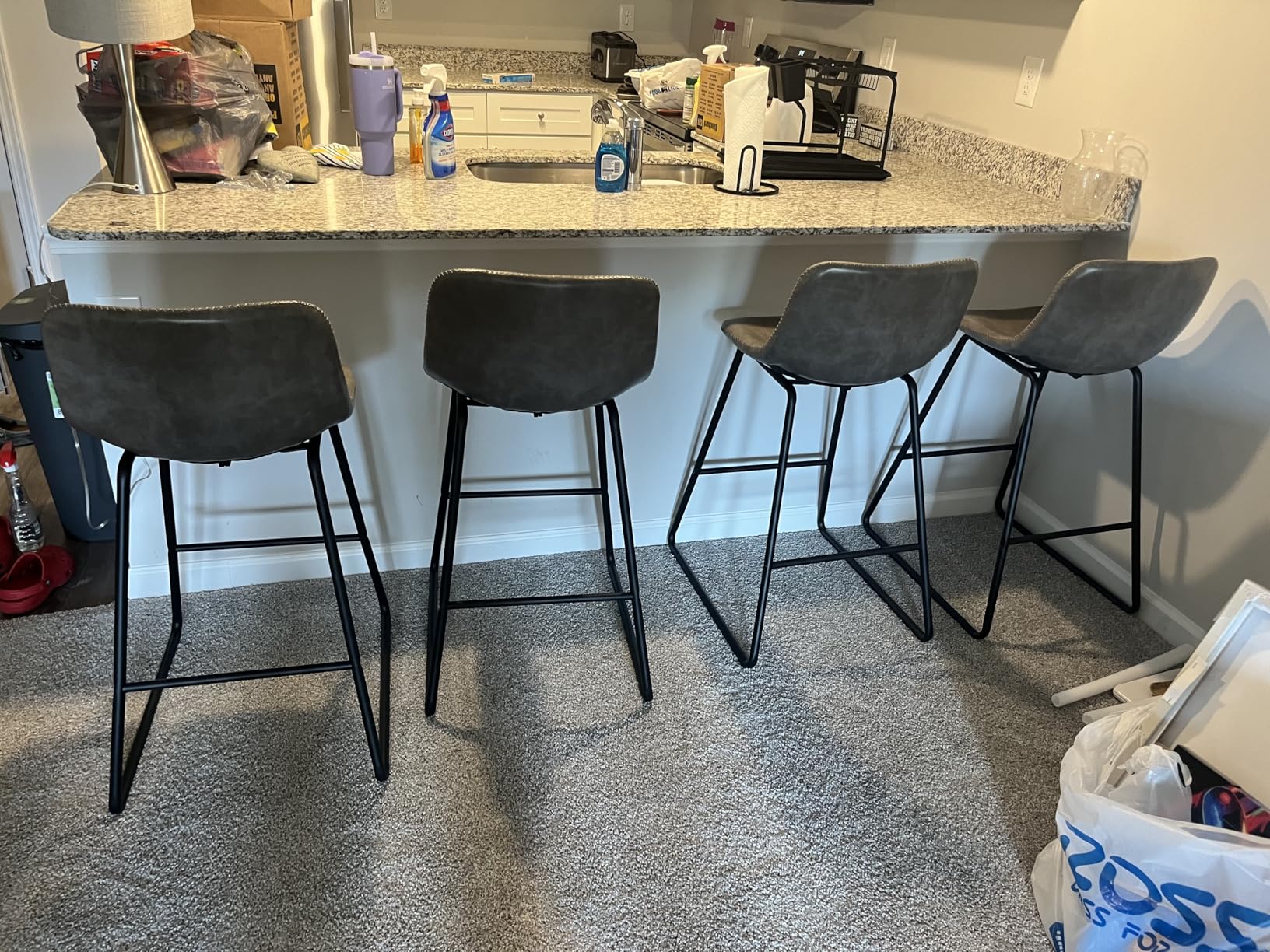REONEY Bar Stools Set of 4, 26