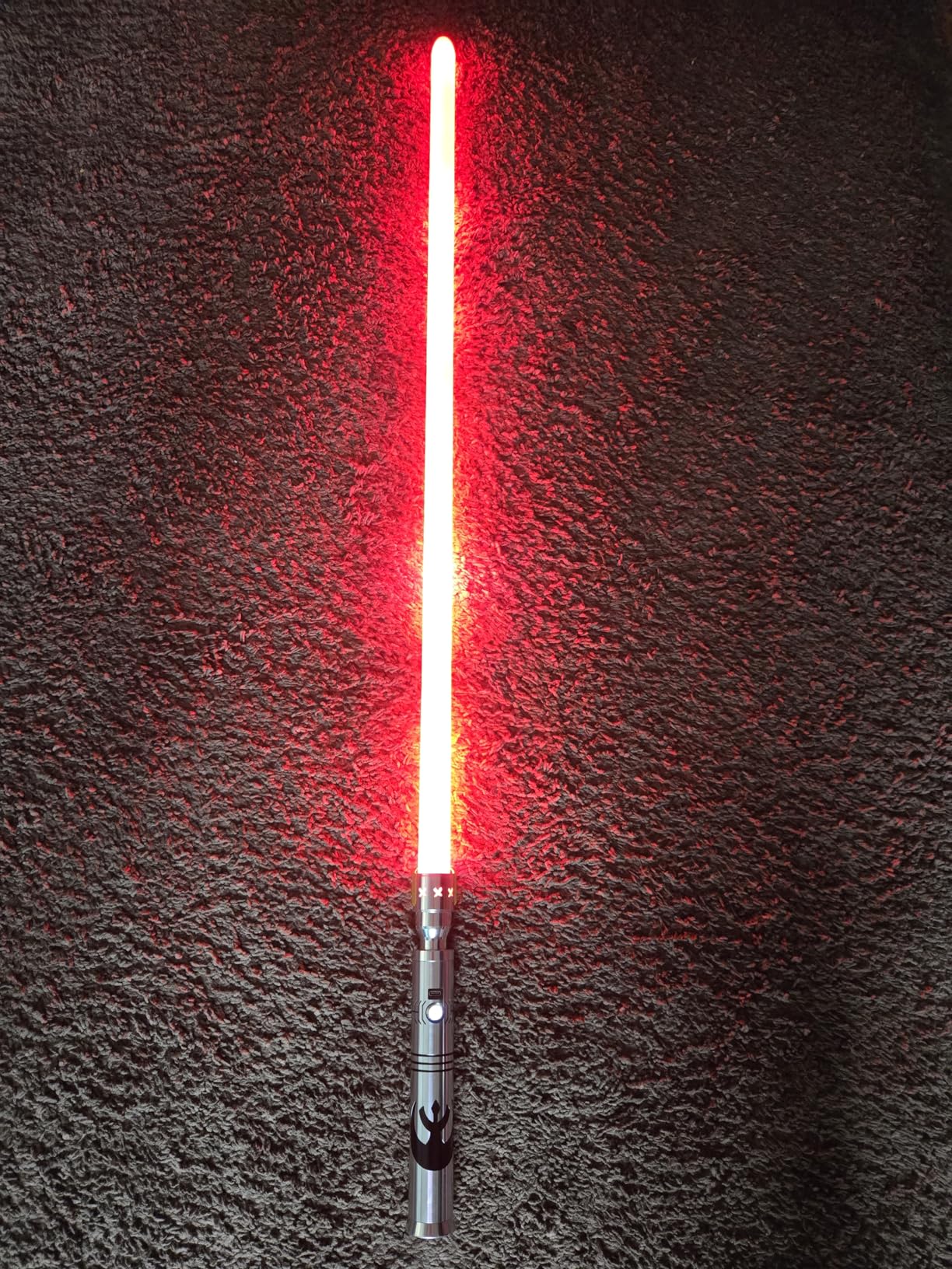 XenoSaber Dueling Light Saber, Xenopixel 3.0 Sensitive Motion Control Smooth Swing Heavy Duty Saber with 16GB SD Card 34 Sound Fonts Infinite Color Change for Adults Cosplay Gifts, Silver customer photo 1