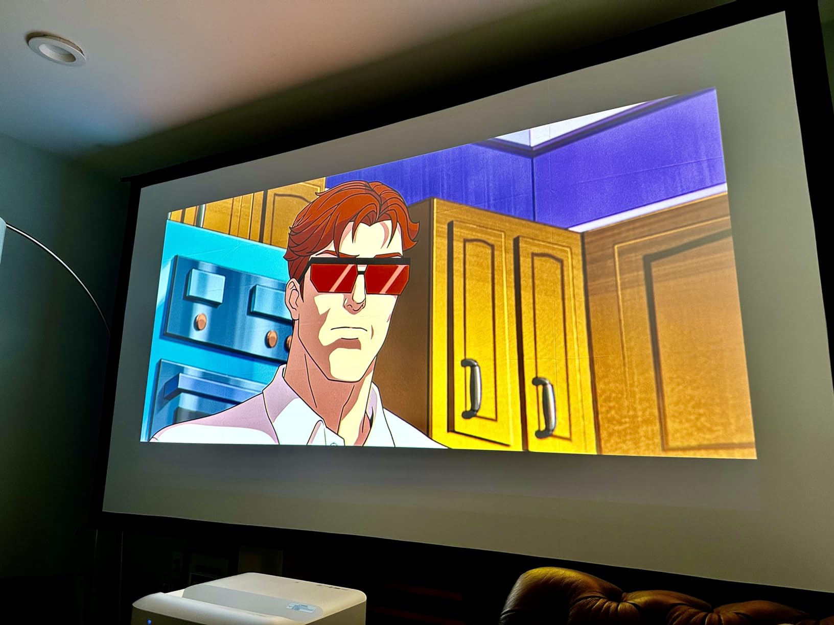 Epson EpiqVision LS650 4K PRO-UHD Ultra Short Throw Laser Projector | 3-Chip 3LCD 3600 Lumens Color and White Brightness Smart Streaming Android TV HDR Built-in Yamaha Speakers Home Theater customer photo 2