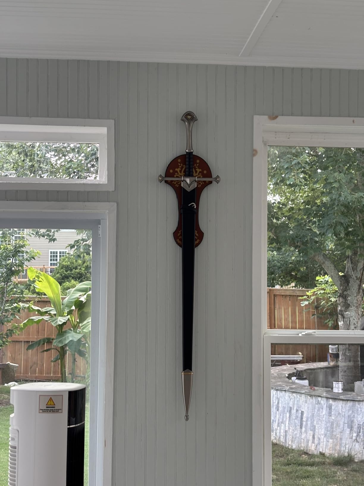 Legendary King's Sword Replica | Hand-Crafted Authentic Engraved Stainless Steel Blade | Wall Mount Plaque & Scabbard Included | Collector's Edition customer photo 1