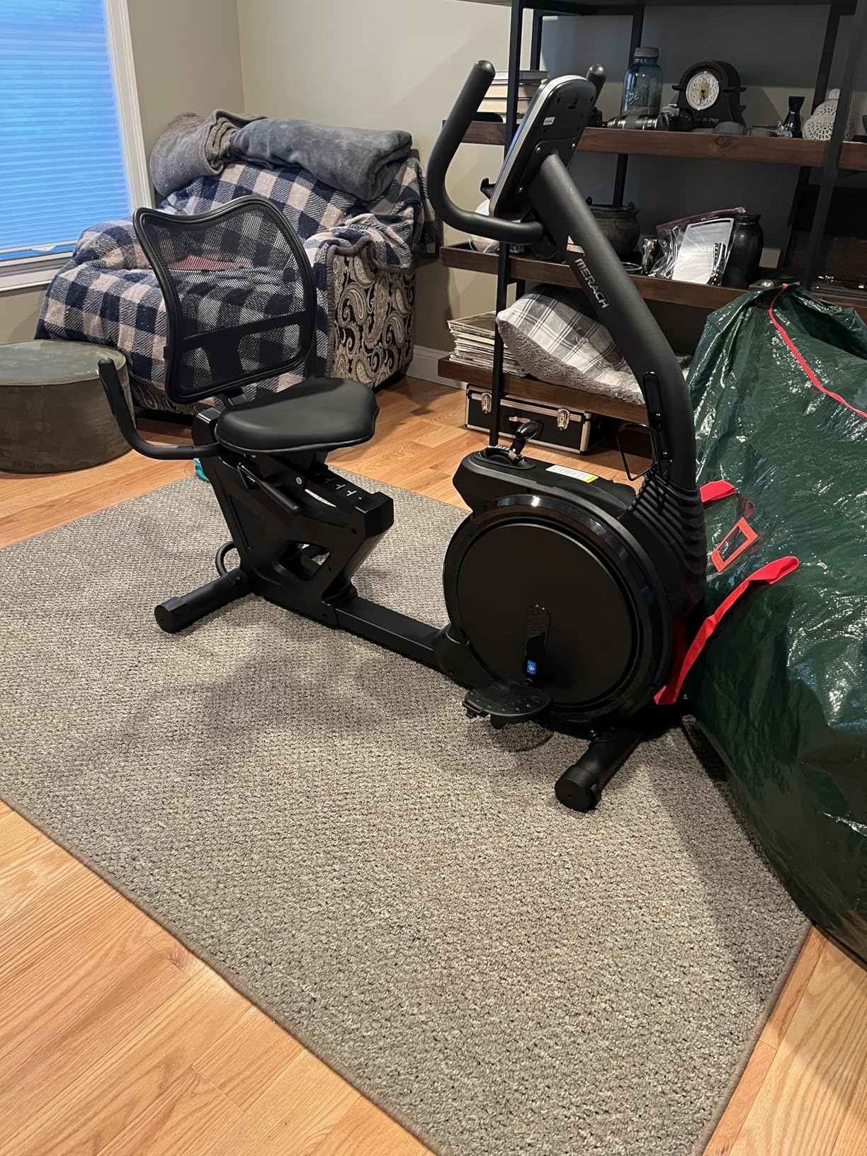 MERACH Recumbent Exercise Bikes for Home Light Commercial High-end, Recumbent Bike for Seniors Adults Magnetic Recumbent Exercise Bike with Smart Bluetooth Exclusive App, LCD, Heart Rate Handle customer photo 1
